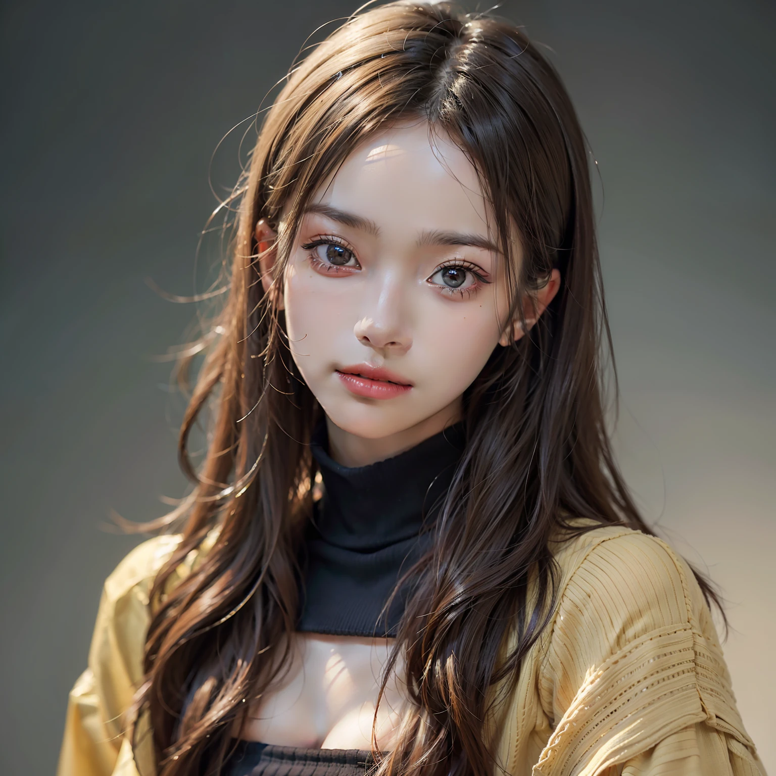 (Master peace:1.3)、(in 8K、photorealestic、Raw photography、best qulity: 1.4)、1girls、Beautiful Faces、(realistic faces)、realistic eye、Beautiful details、（lifelike skin）、Beautiful skin、（sweater）、absurdres、irresistible、ultra-highresolution、a hyper realistic、High Accuracy、the golden ratio、Japanese people