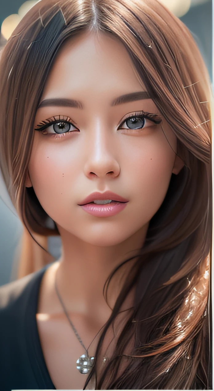 a close up of a woman with long hair and a necklace, gorgeous attractive face, attractive female face!!!, very very very beautifull face, attractive beautiful face, extremely beautiful face, very beautiful face, beautiful eyes and face, perfect face and eyes, feminine beautiful face, perfect face ), gorgeous face, beautiful face!!, beautiful shape of face and body, beautiful delicate face