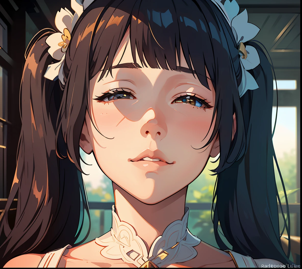 (((masterwork)))、(((best qualiy)))、((ultra definition))、(Highly detailed CG illustrations)、((anextremelydelicateandbeautiful))、(Delicate and Pretty Face)、Cinematic light、(1girls)、(close her eyes)、(imminent kiss)、(closed mouth)、Attractive lips、breasts exposed、valley、(Beautiful Faces)、Pattsun bangs、Delicate skin、twintails