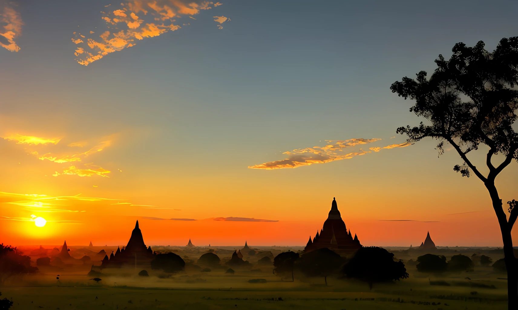 Beautiful Bagan sunset