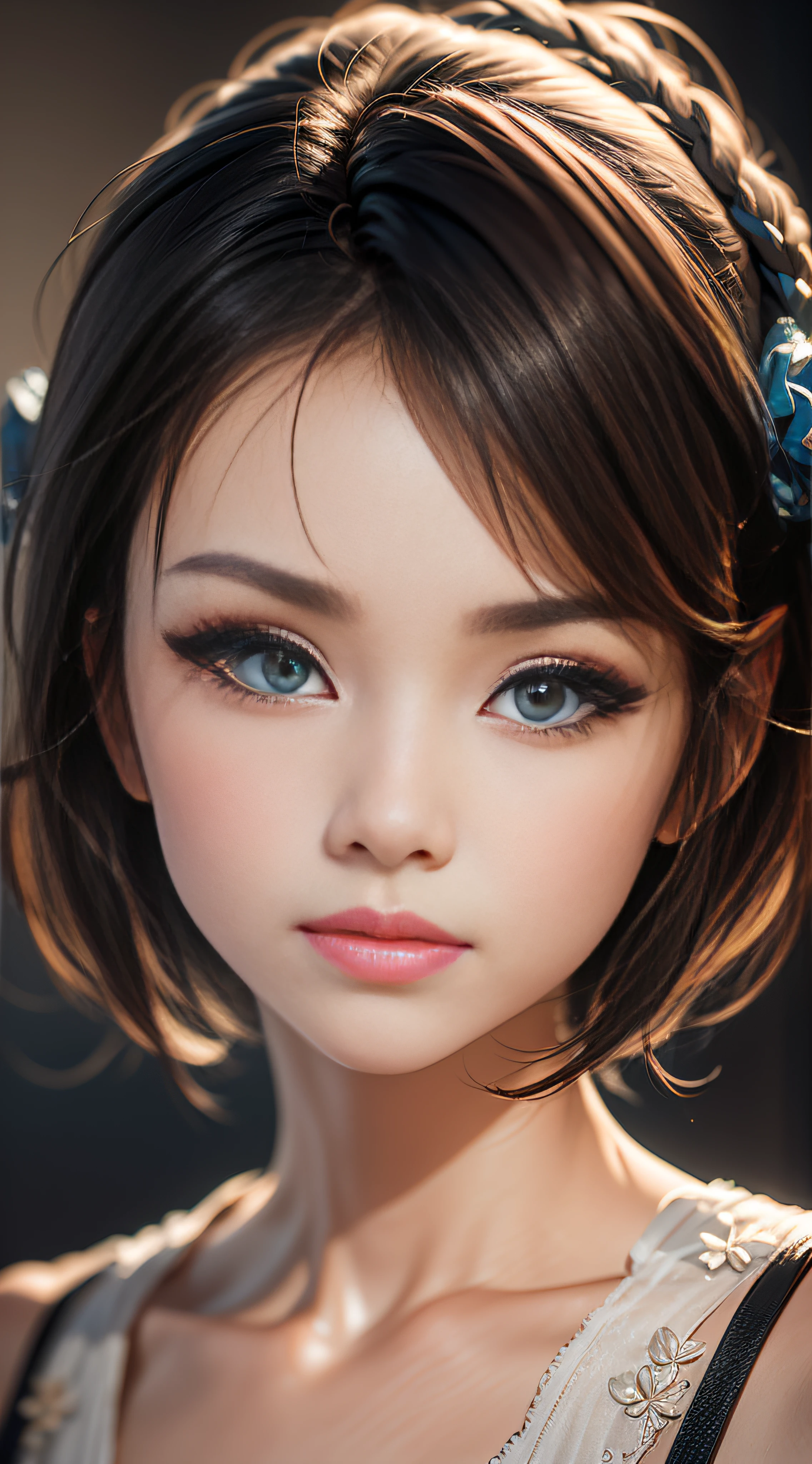 (yinchuan:1.5), close-up, masterpiece, best quality, raw photo, photorealistic, face, incredibly ridiculous, beautiful girl, cute, short hair, depth of field, high resolution, ultra detail, short blonde fine detail, highly detailed, highly detailed eyes and face, sharp pupils, realistic pupils, sharp focus, cinematic lighting