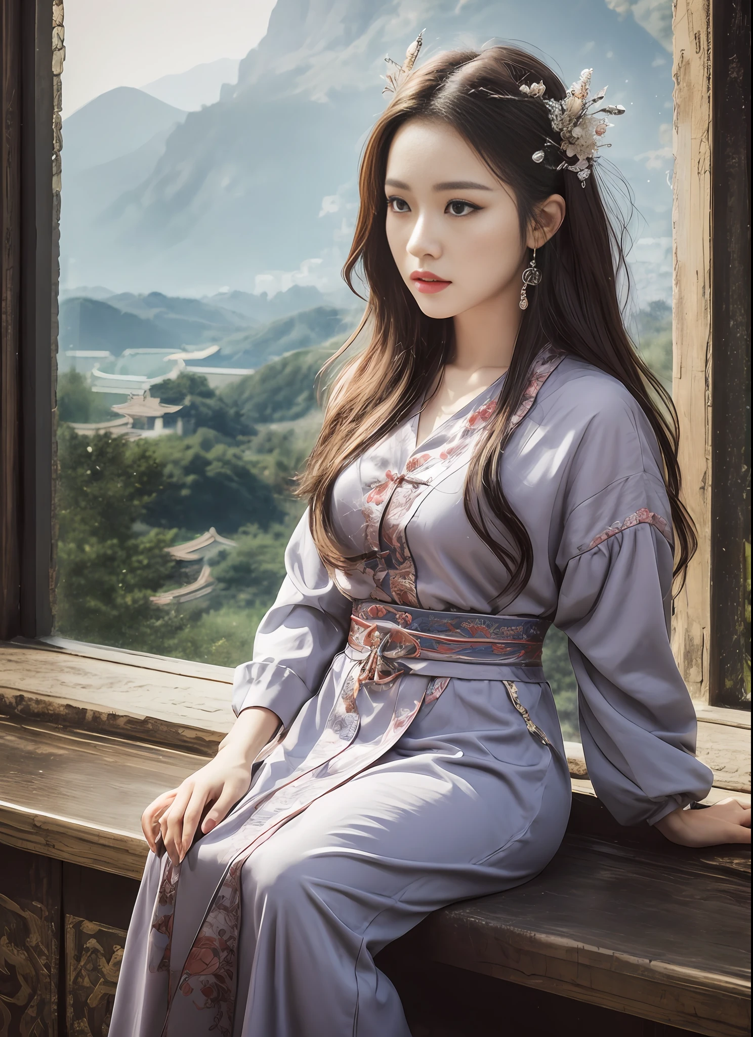 Top image quality、8K,dragon and wuxia heroine, in the style of traditional chinese landscape, frisky, chinse landscape, shilin huang, uhd image, miyamoto musashi, emilia wilk, quiet contemplation
[I did not use niji bot]- Met the requirements for best image quality、Generates dynamic images。 --ar 9:16 --niji 5