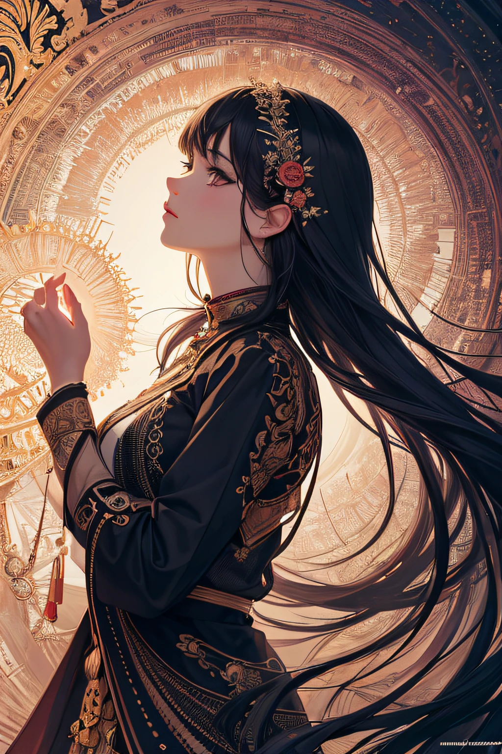 (Masterpiece, Top Quality, Top Quality, Official Art, Beautiful and Aesthetic:1.2), (1girl:1.3), (Fractal Art:1.3),