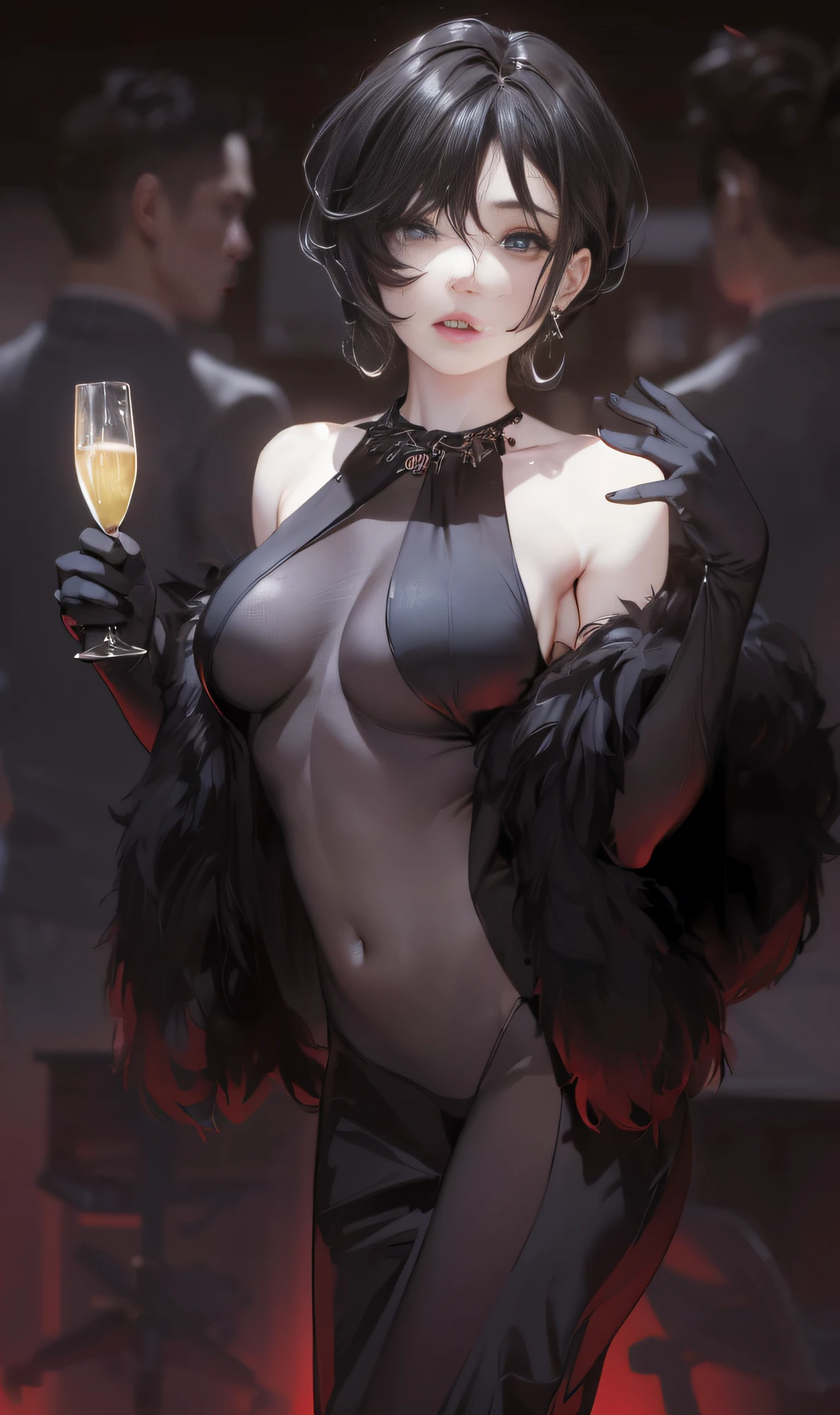 (Best Quality), ((Masterpiece), (Detail: 1.4), 3D, A Beautiful Cyberpunk Woman, HDR (High Dynamic Range), Ray Tracing, NVIDIA RTX, Super-Resolution, Unreal 5, Subsurface Scattering, PBR Textures, Post-Processing, Anisotropic Filtering, Depth of Field, Maximum Sharpness and Clarity, Multi-layer Textures, Albedo and Highlight Maps, Surface Shading, Accurate simulation of light-material interactions, perfect proportions, Octane Render, two-color light, large aperture, low ISO, white balance, rule of thirds, 8K RAW, realistic, (dignified fluff, perfect proportions, bright eyes, light makeup, big black eyes, pink and moist lips), white hair, big black eyes, cold storage, sharp eyes, flowers, (masterpiece, realistic, high resolution), ((1 girl): 1.2), ((white wavy long hair): 1.3), (business sexy suit, office documents, sitting at desk, playing with mobile phone), ((big breasts): 1.5, thin waist: 1.2, strangled thighs: 1.3, fair and moist skin)