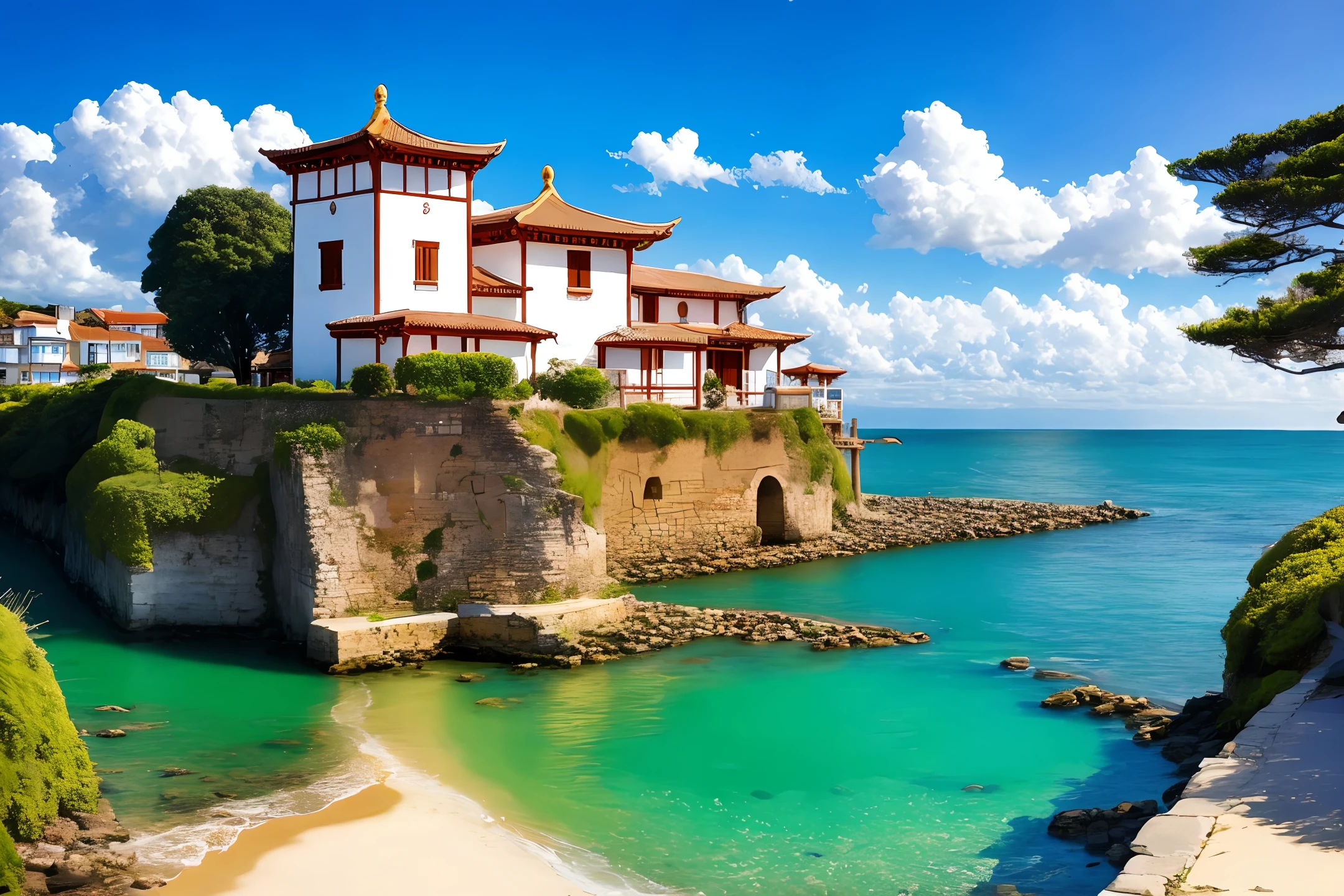 Beautiful ancient style seaside