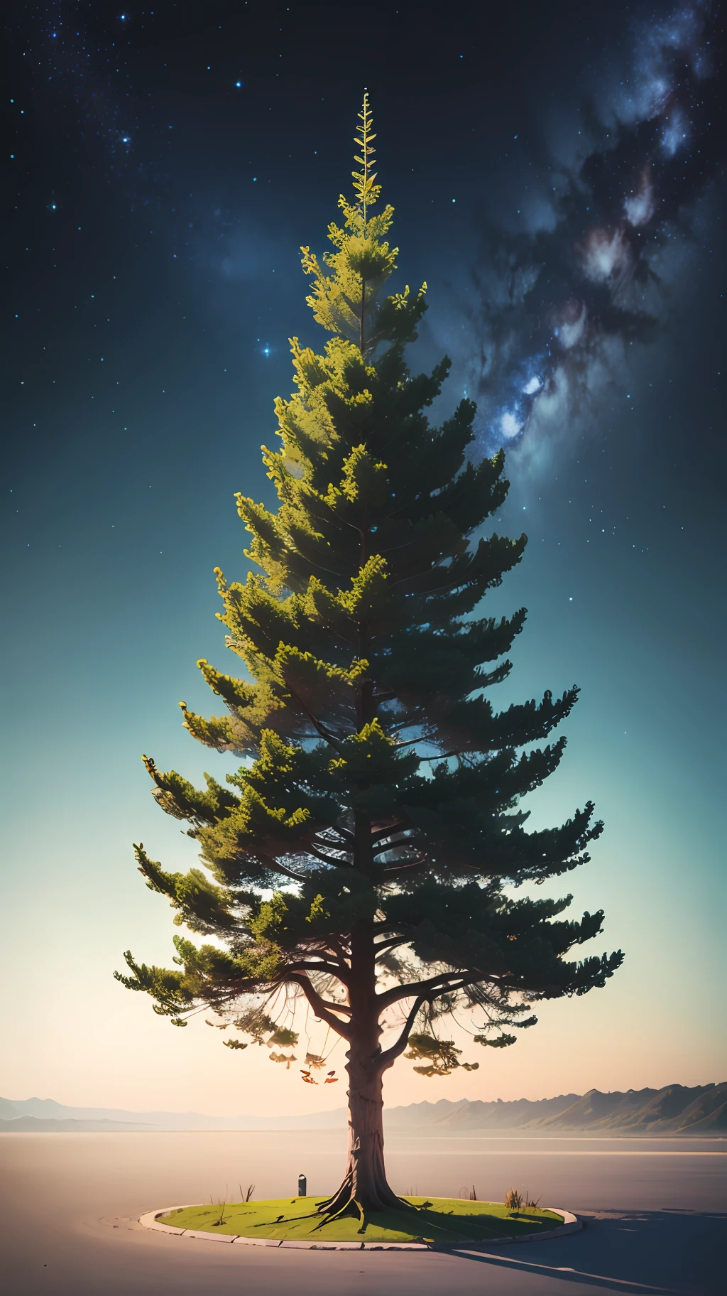 Galaxy a tree in the middle --auto