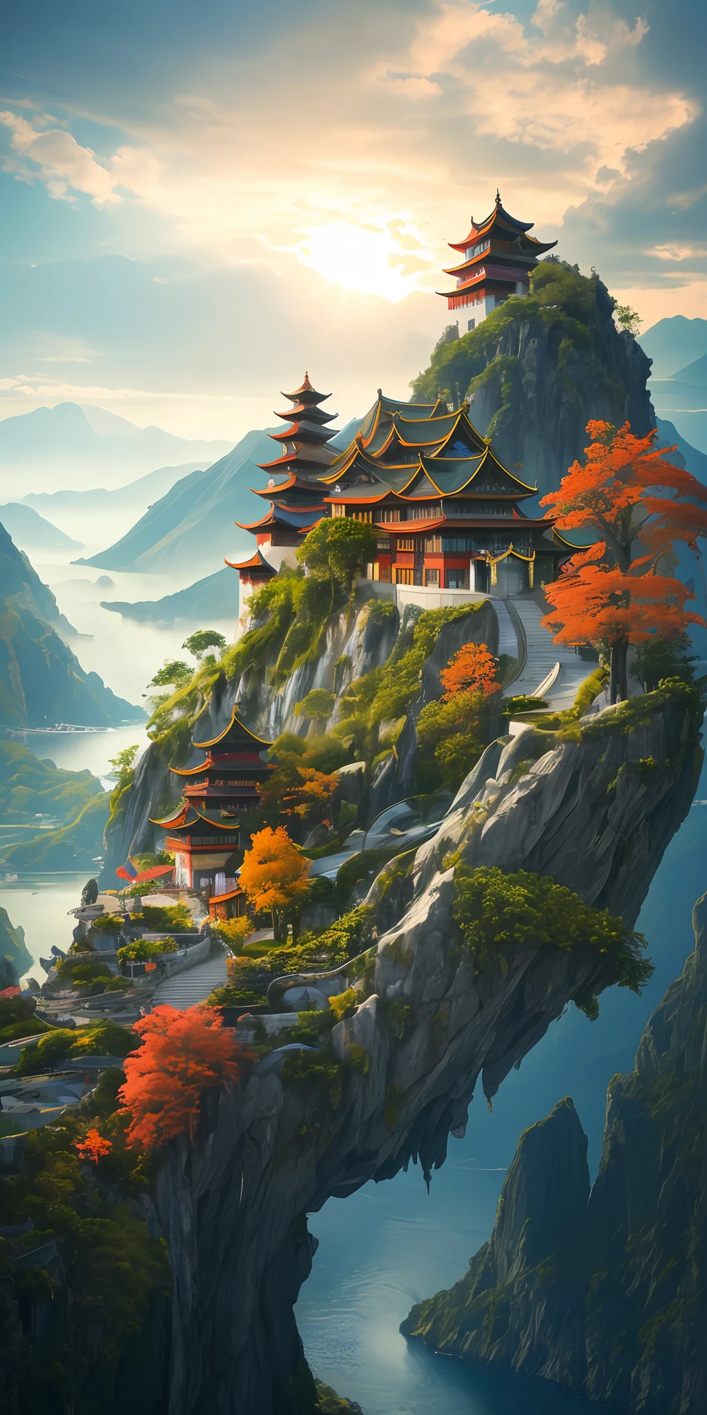 scenecy，shan shui，architectural