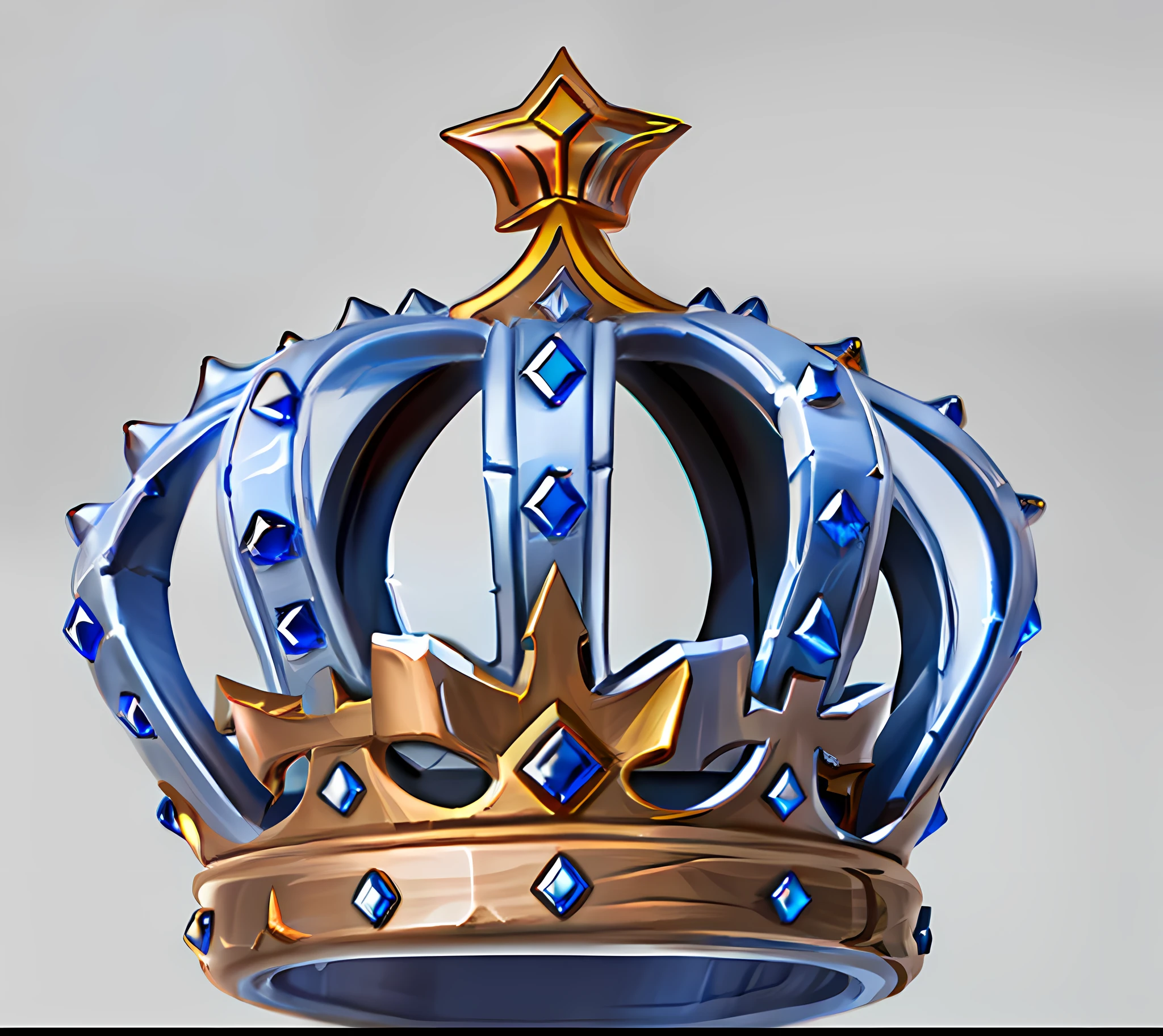 Cartoon Queen Crown,game icons,European and American cartoons,simple,4K,Queen's Crown,Cartoon icons，Minimalist，Gorgeous crown，jeweled，Silver crown