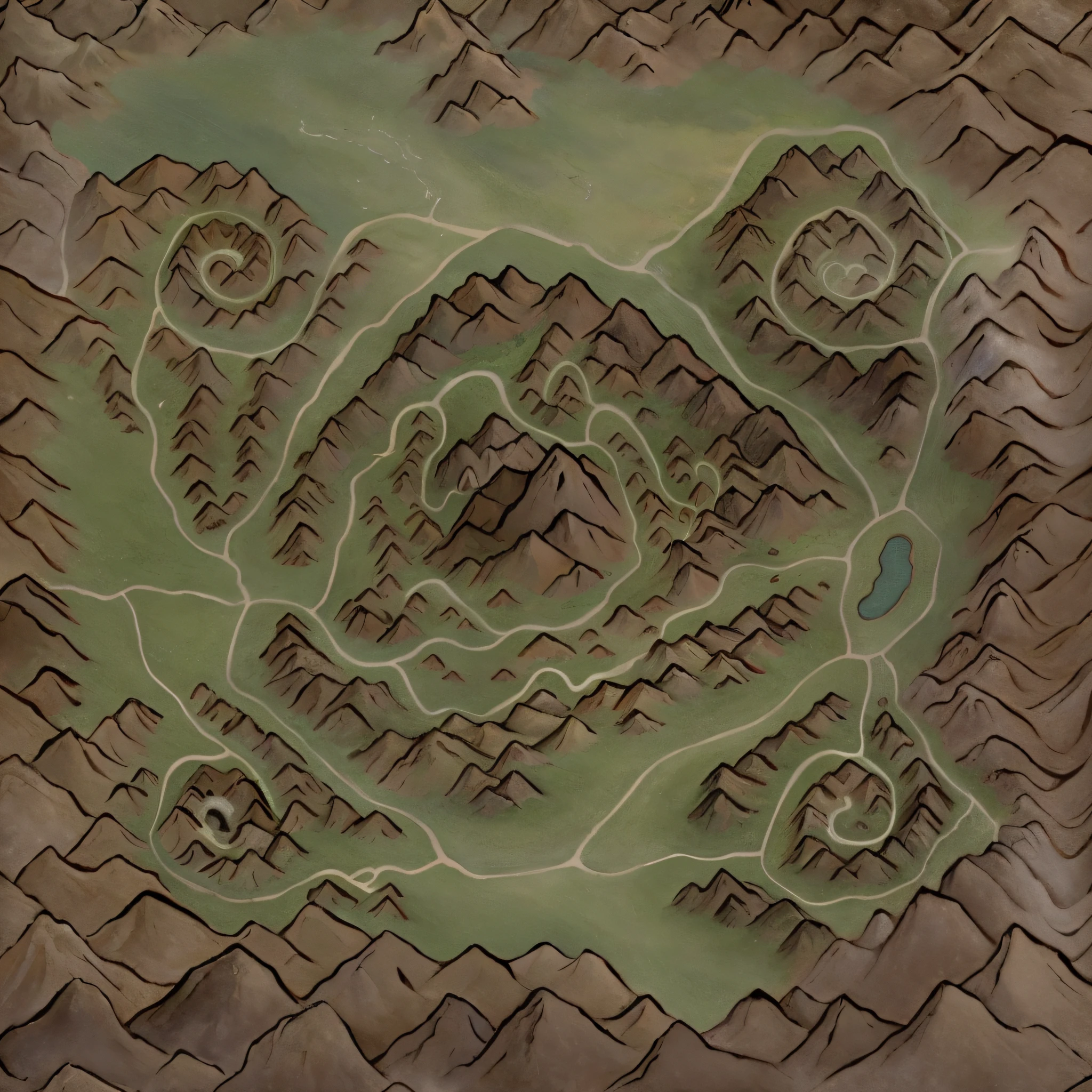 (map), a map of rpg game, detailed, mountains, rivers, auspicious clouds, masterpieces, holding, super detail, epic composition, ultra HD, high quality, extremely detailed, official art, unified 8k wallpaper, Super detail, 32k -- v 6, no sunshine, green steppe, rolling hills