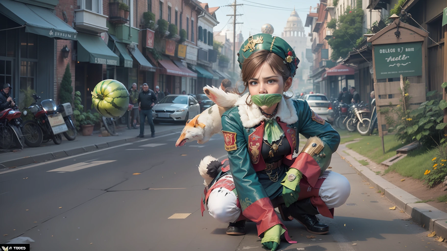 A 175-year-old beauty with a melon face is fighting with a gang boss
