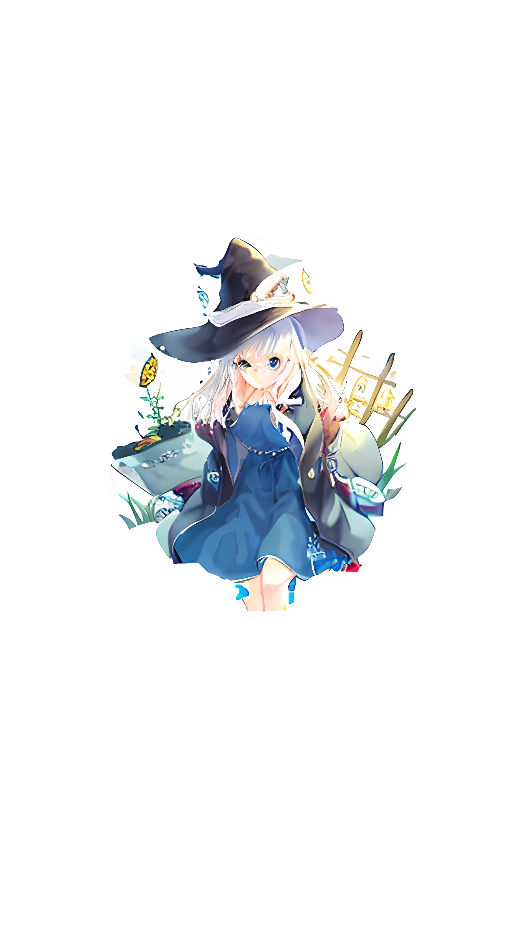 anime character with hat and blue dress sitting on a chair, alchemist girl, from touhou, touhou character, Desire, kirisame marisa from touhou, touhou project, kirisame marisa, mechanized witch girl, marisa kirisame, , Kantai collection style, Guwiz, a witch, lolly, sorceress --auto