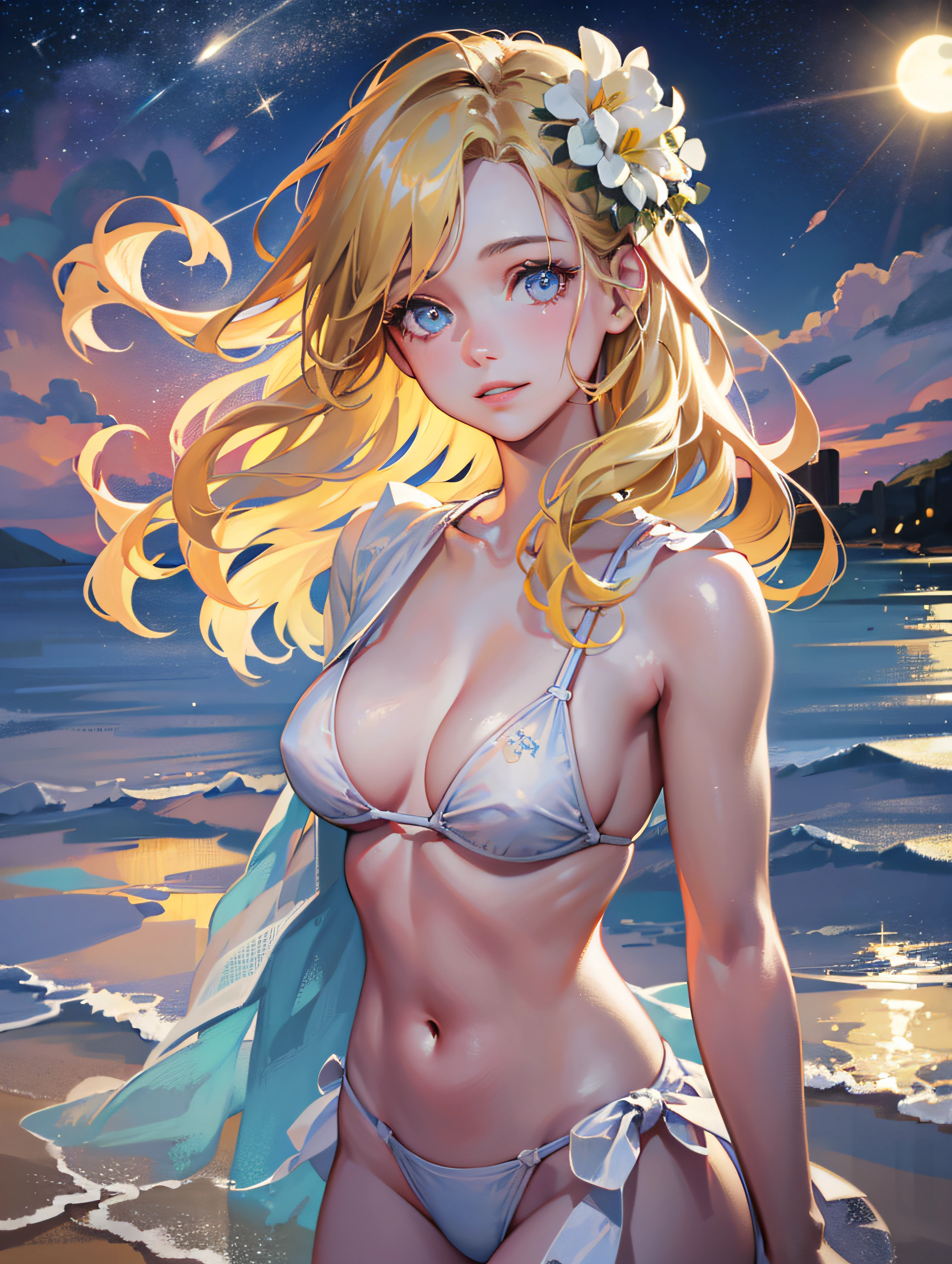 (masterpiece:1.2, best quality), 1girl, smirk, slim, slender, green eyes, sharp eyes, small_breasts, flat_chest, leaning forward, facing viewer, dress, wide-brimmed hat, strappy sandals, oversized sunglasses, simple hoop earrings, shell necklace, areola slip, down blouse, embarrassed, very short blonde hair, ^ ^, nature, yoga studios, serene spaces,