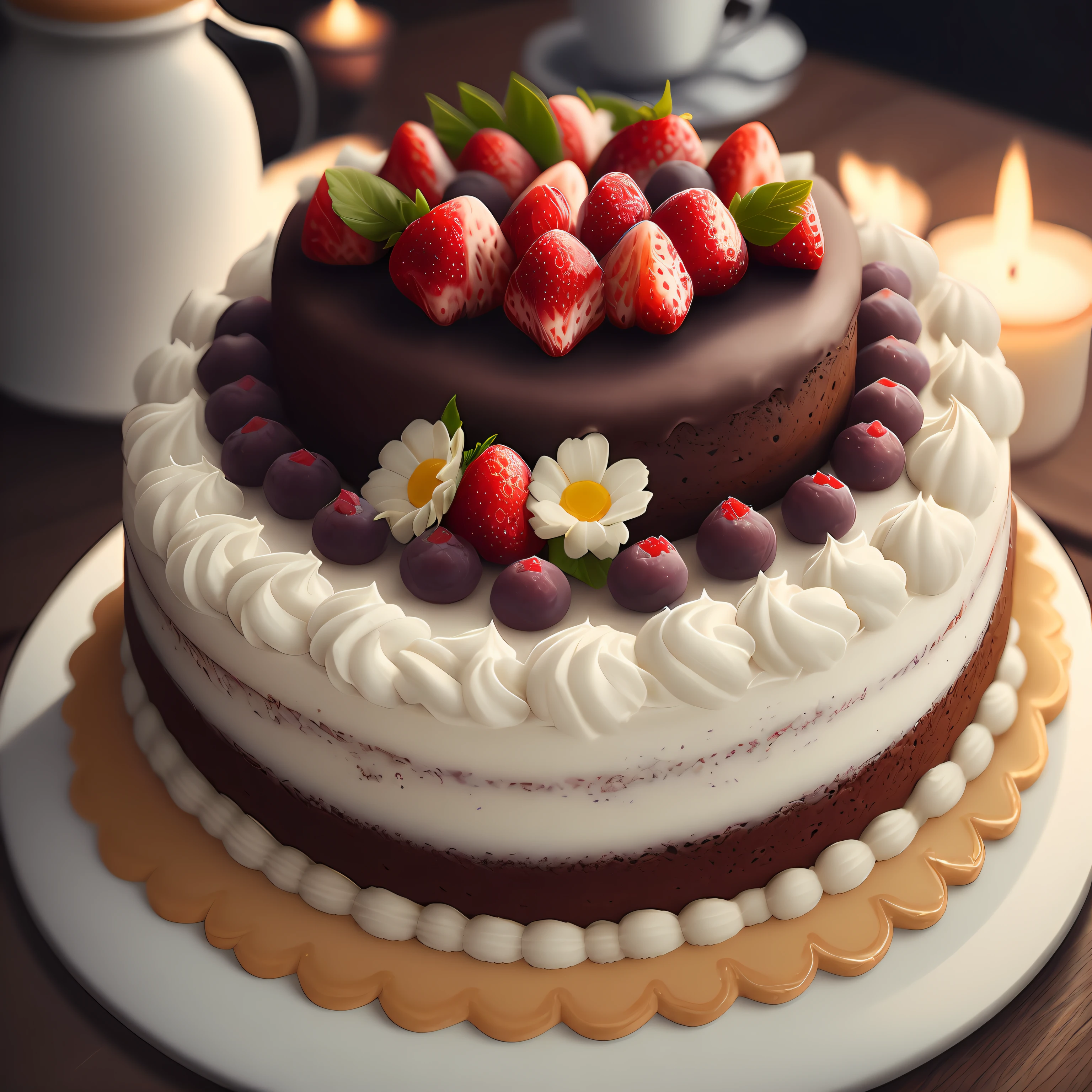 Red velvet cake realistic,highdetailed,Complex,Clear focus,8K --auto