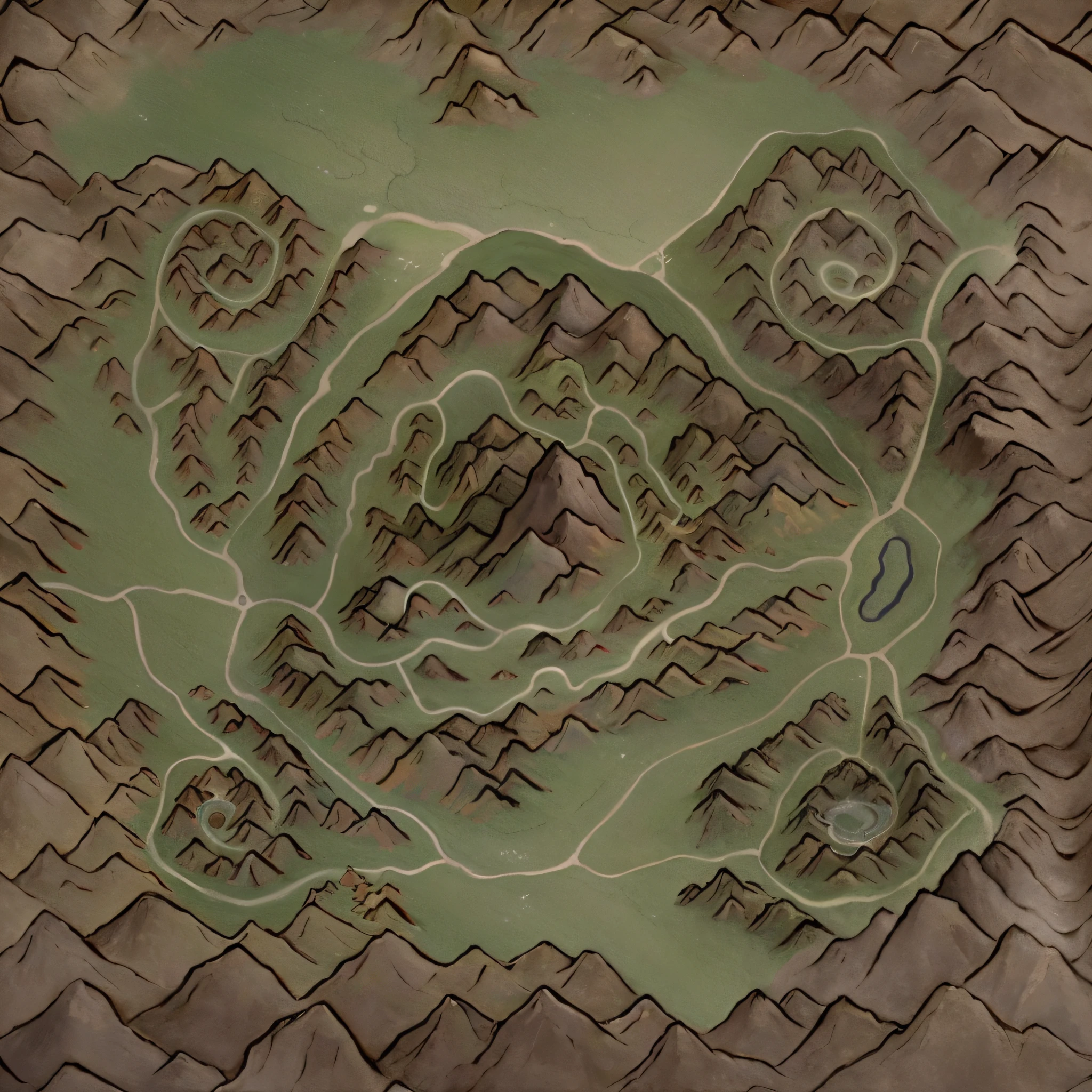 (map), a map of rpg game, detailed, mountains, rivers, auspicious clouds, masterpieces, holding, super detail, epic composition, ultra HD, high quality, extremely detailed, official art, unified 8k wallpaper, Super detail, 32k -- v 6, no sunshine, green steppe, rolling hills