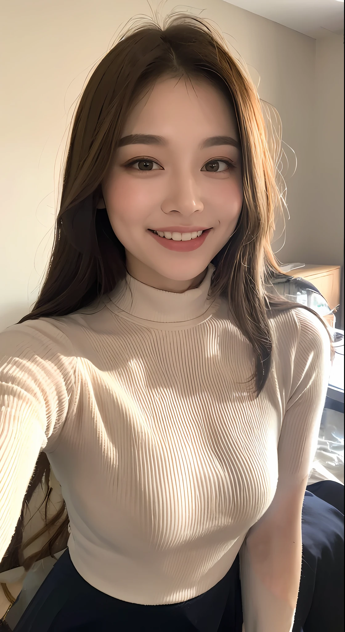 Long sleeve high neck dress