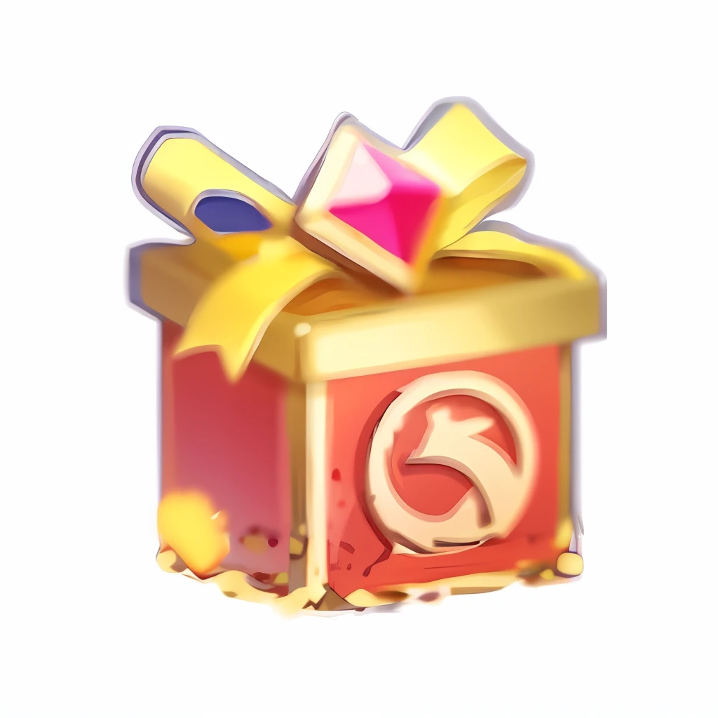 There is a small gift box,There is a bow on it, magic spell icon, Unknown, fantasy game spell icon, loot box, fanbox, author:Master of Han Chinese, magic item, random detail, ability image, game icon stylized, epic legends game icon, keygen, 9K, 9 k, world of warcraft spell icon, game icon asset, masterpeice