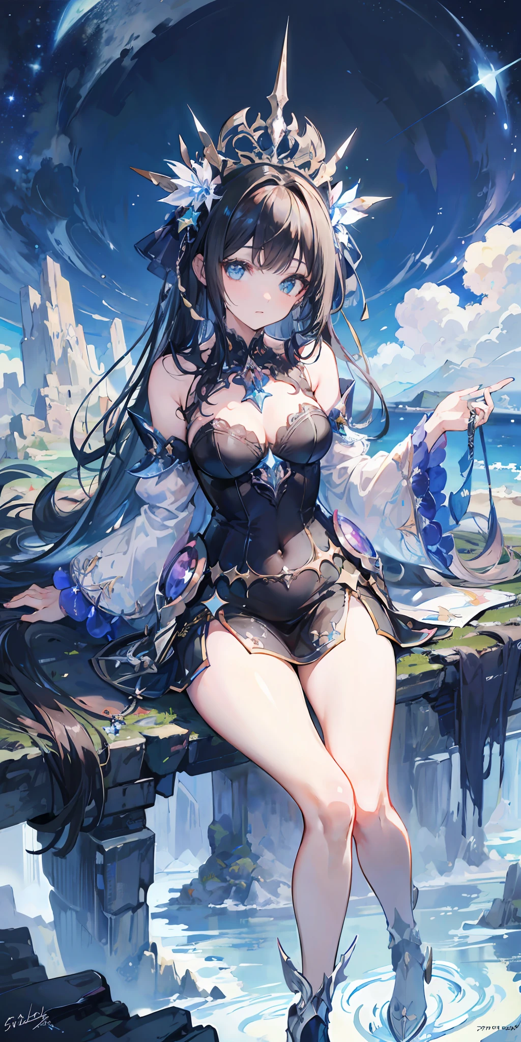 ridiculous resolution, high resolution, (masterpiece:1.4), super detailed, sparkle star landscape,