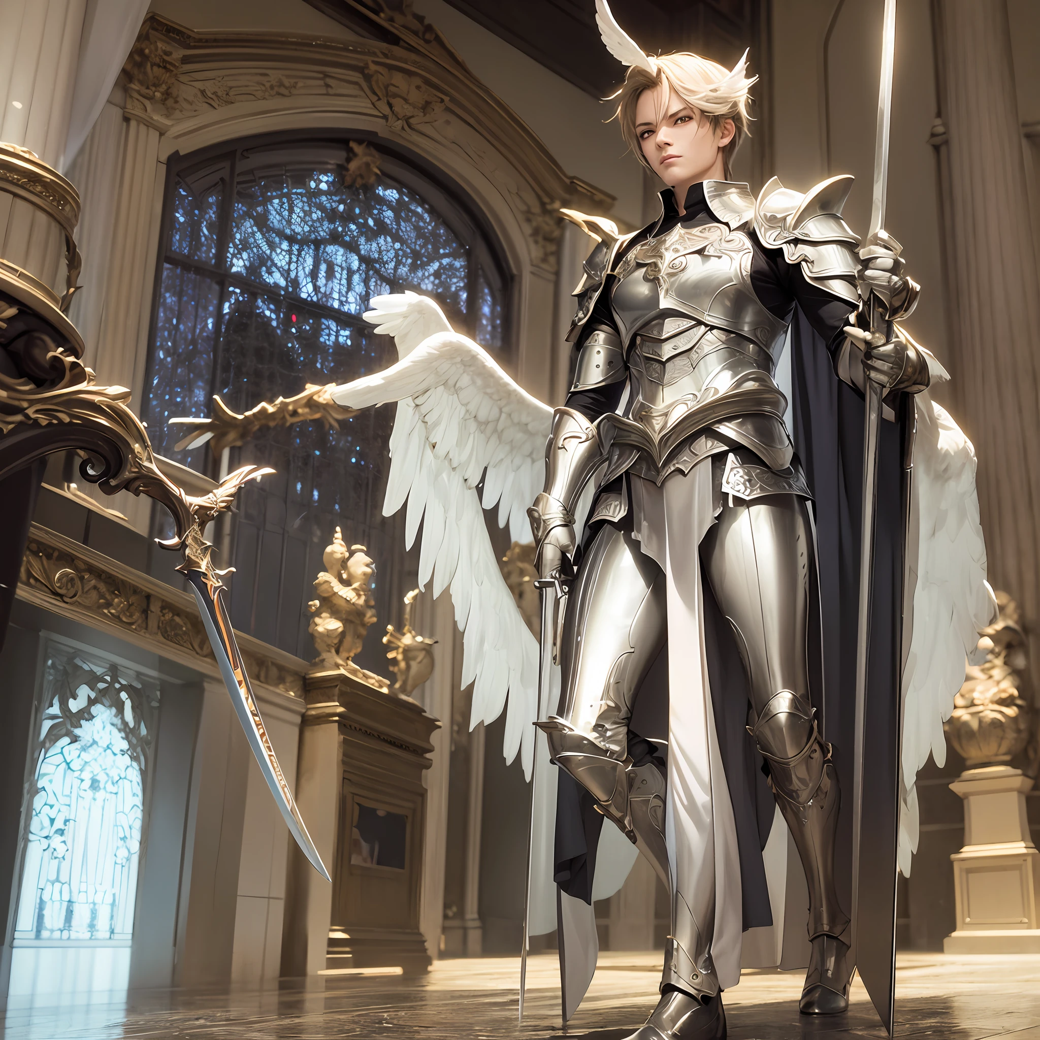 "A majestic and captivating angelic warrior with an impeccable suit of armor and an exquisite sword." --auto