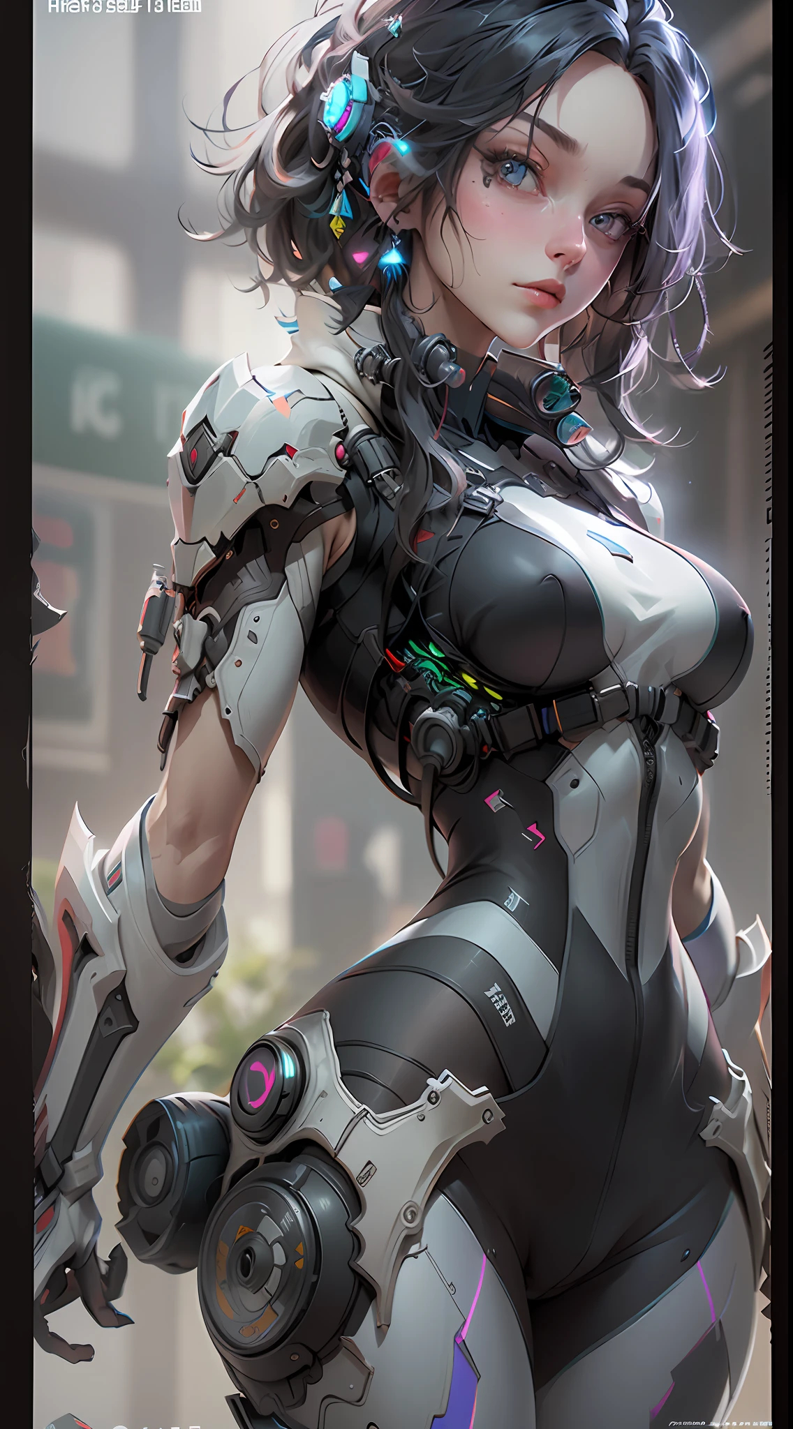 ((Best quality)), ((masterpiece)), (detailed:1.4), 3D, an image of a beautiful cyberpunk female,HDR (High Dynamic Range),Ray Tracing,NVIDIA RTX,Super-Resolution,Unreal 5,Subsurface scattering,PBR Texturing,Post-processing,Anisotropic Filtering,Depth-of-field,Maximum clarity and sharpness,Multi-layered textures,Albedo and Specular maps,Surface shading,Accurate simulation of light-material interaction,Perfect proportions,Octane Render,Two-tone lighting,Wide aperture,Low ISO,White balance,Rule of thirds,8K RAW,