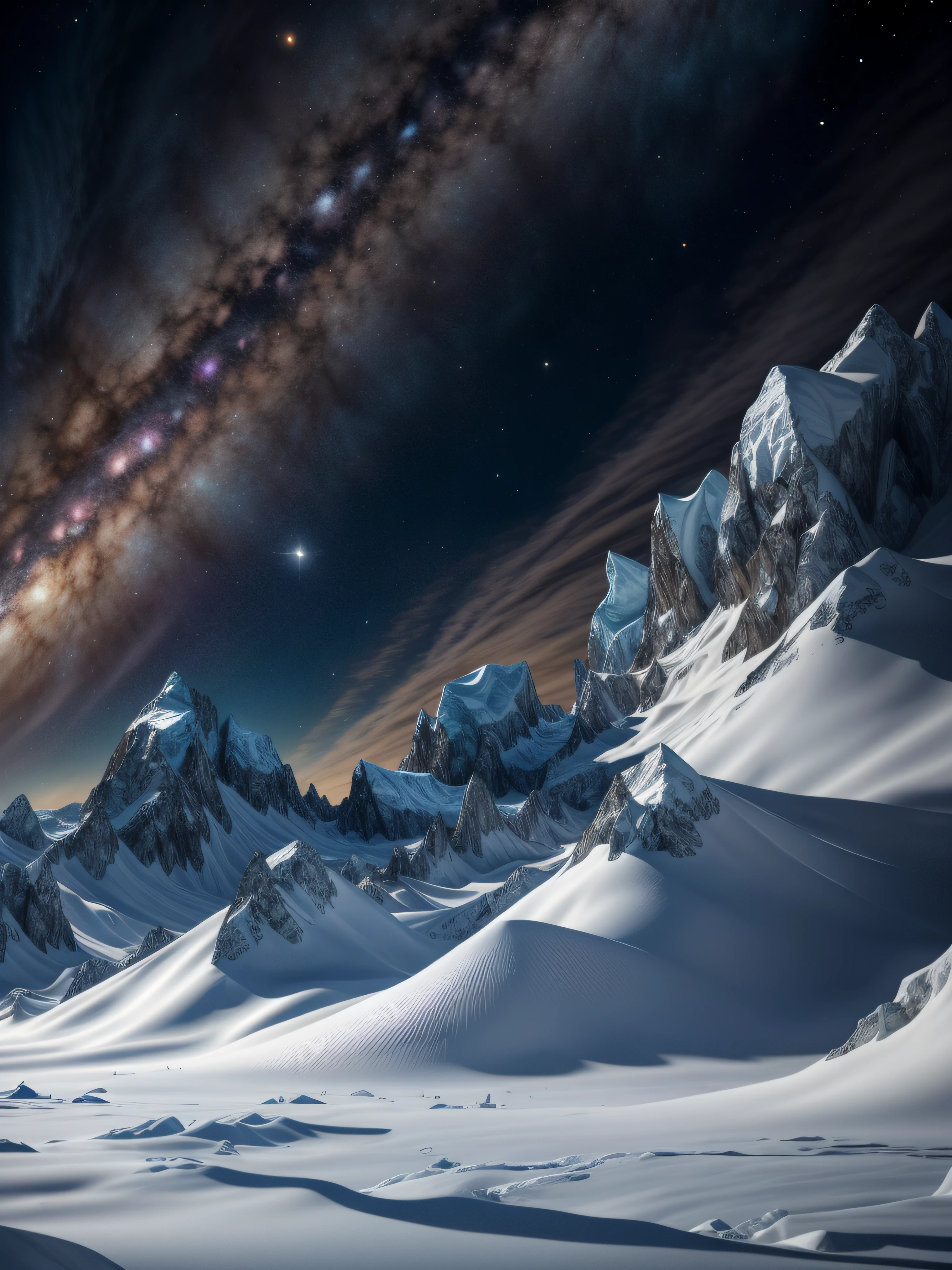 Pack walking on the planet, , walking across ice planet, On the planet, astronaut standing looking, standing in outer space,inspired by Aleksandr Gerasimov, an astronaut lost in the ocean,high - resolution,hyper detailed,Realistic texture,Bold textures,Crazy textures,