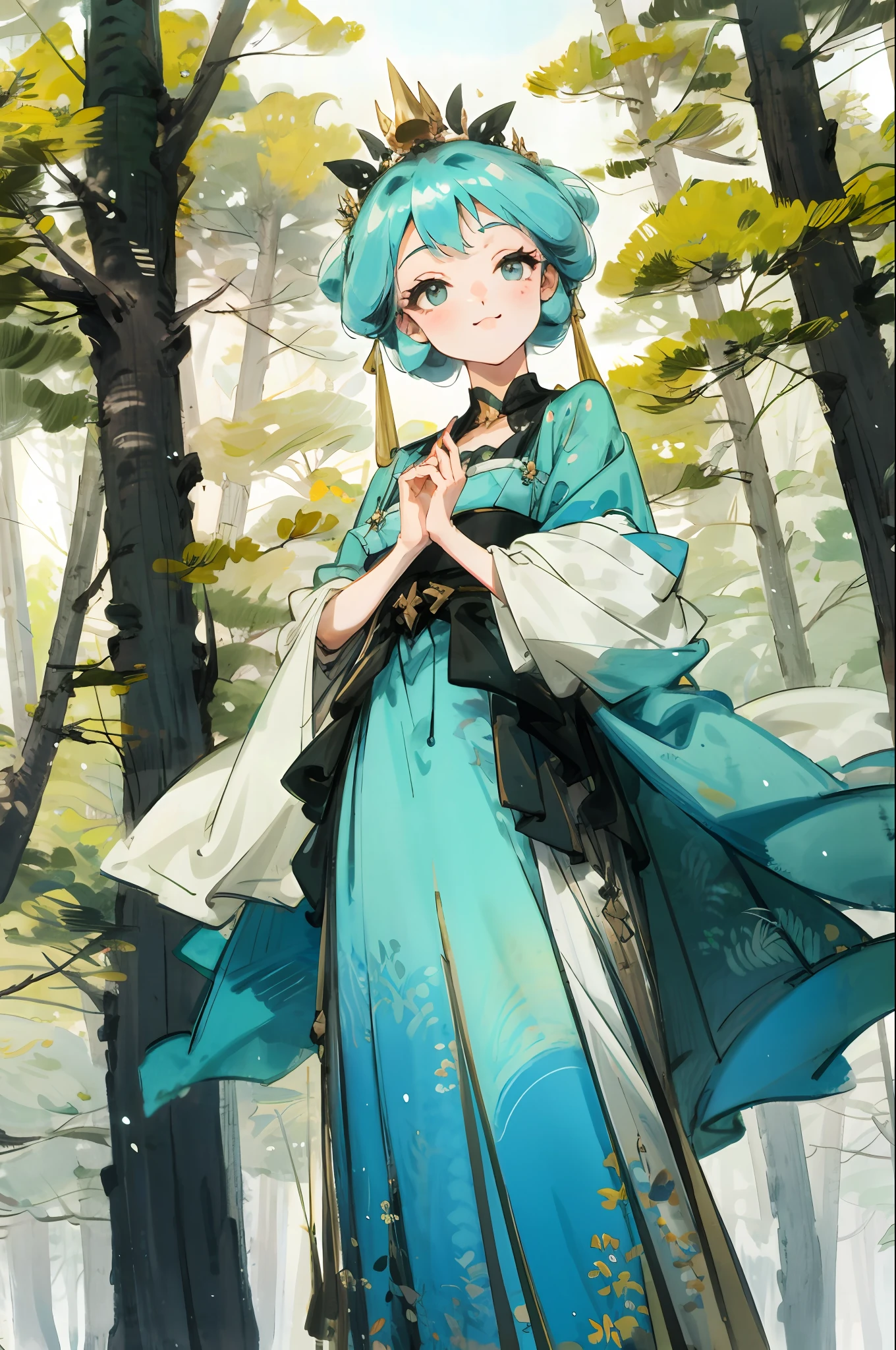 1ガール,forests,smiled