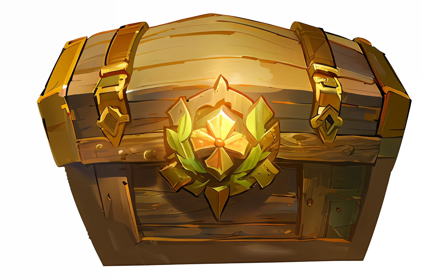 A wooden treasure chest,Nice looking decoration,Strong sense of design
