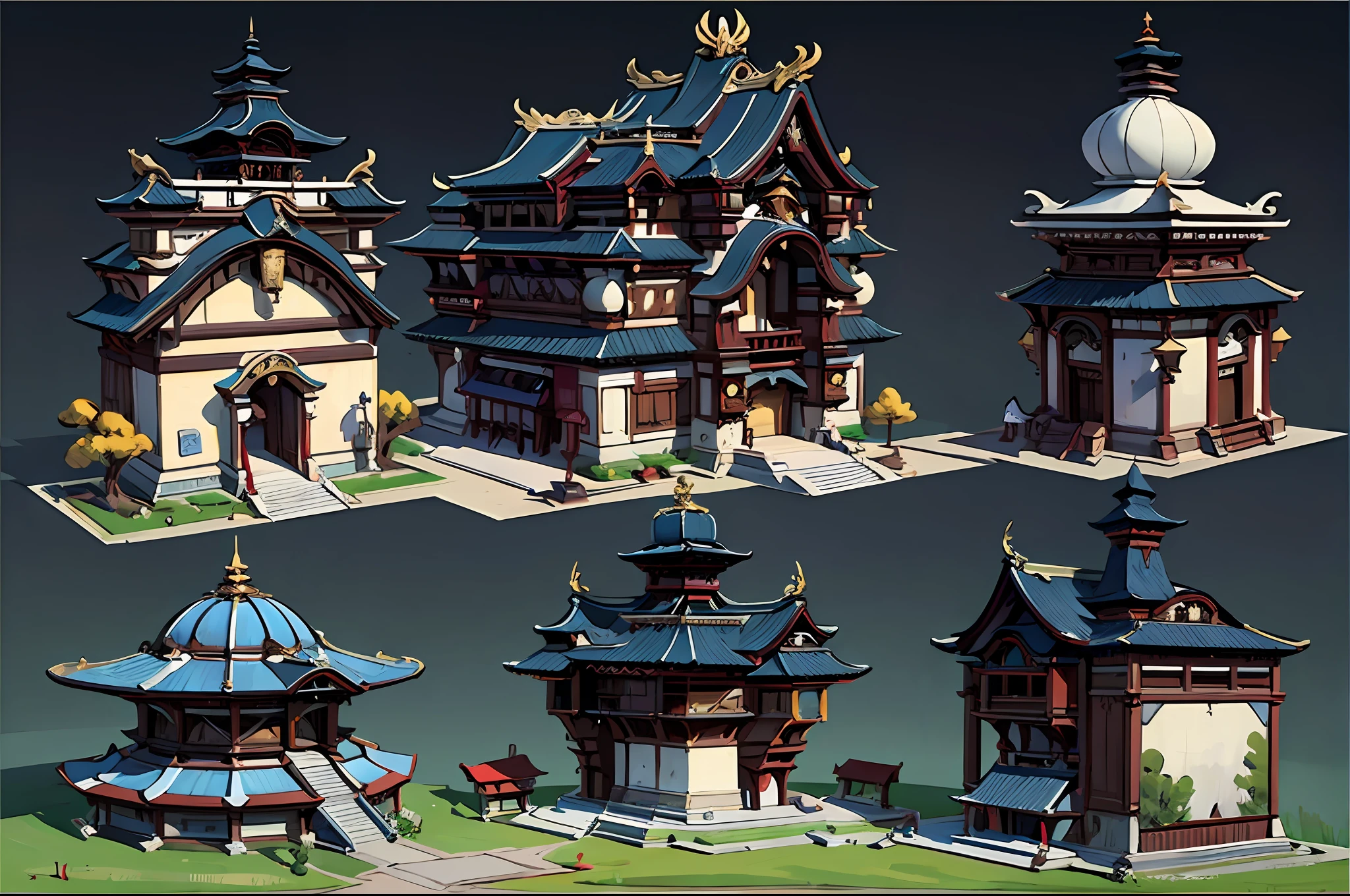 Game Academy，game icons，Ethno-style architecture，Structurally sound、high-definition details，game icons，perfect works，（The Masterpiece，Top best Quality，best qulity，officlal art，Beauty and aesthetics：1.2），（8K，best qulity，The Masterpiece：1.2）