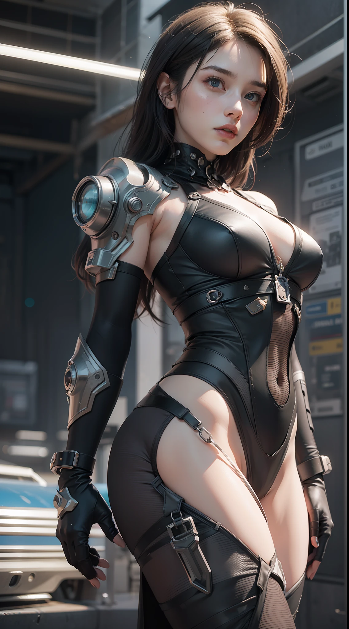 ((Best quality)), ((masterpiece)), (detailed:1.4), 3D, an image of a beautiful cyberpunk female,HDR (High Dynamic Range),Ray Tracing,NVIDIA RTX,Super-Resolution,Unreal 5,Subsurface scattering,PBR Texturing,Post-processing,Anisotropic Filtering,Depth-of-field,Maximum clarity and sharpness,Multi-layered textures,Albedo and Specular maps,Surface shading,Accurate simulation of light-material interaction,Perfect proportions,Octane Render,Two-tone lighting,Wide aperture,Low ISO,White balance,Rule of thirds,8K RAW,