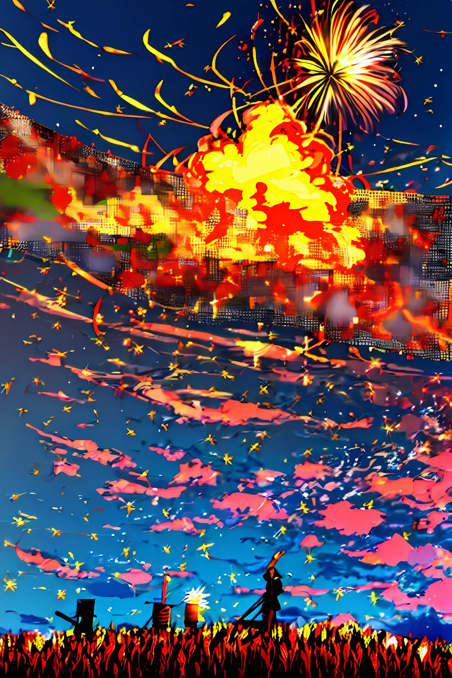 Burning clouds,Glow,firework,miji,Concert