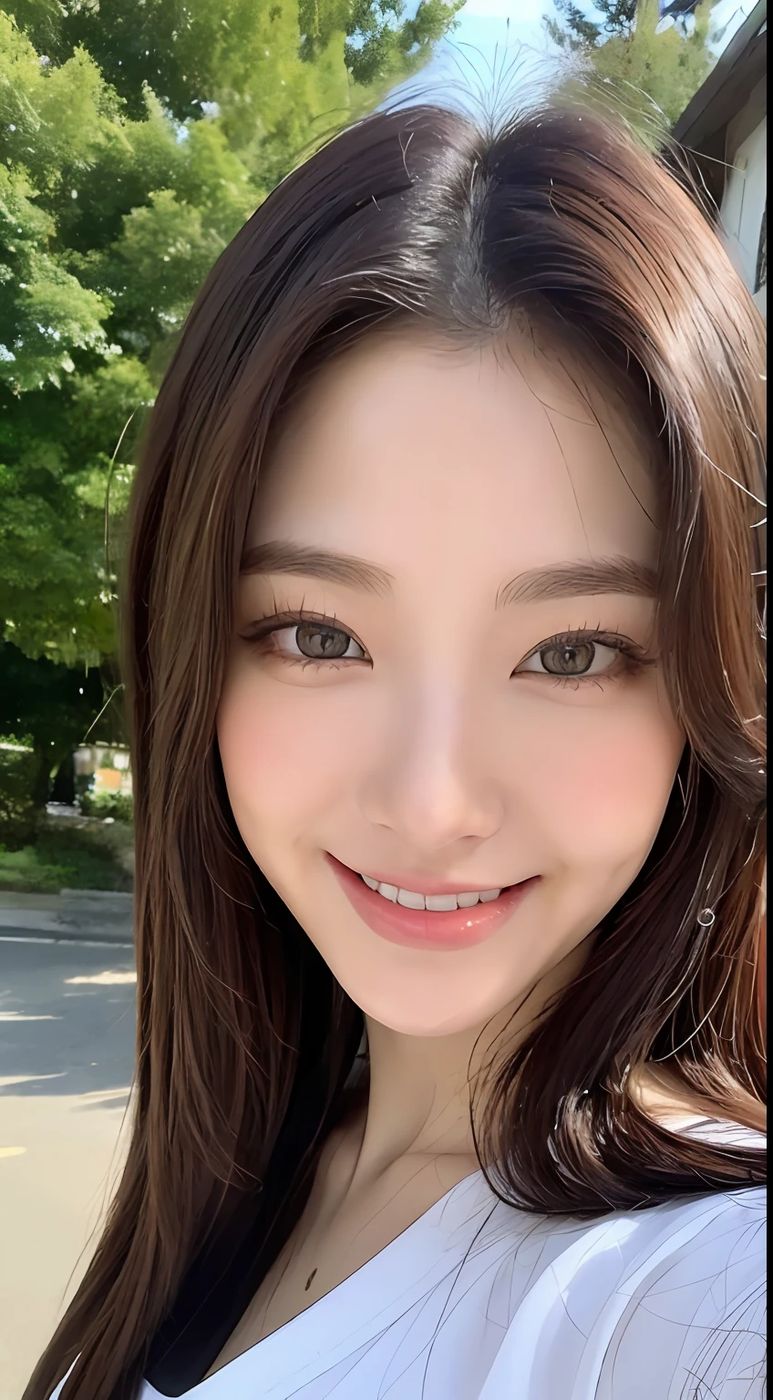 ((Top Quality, 8K, Masterpiece: 1.3)), Sharp Focus: 1.2, Beautiful Women in Perfect Shape: 1.4, Slim Abs: 1.2, (Layered Hairstyles: 1.2)), (Wet White Button Long Shirt: 1.3), Rain: 1.3, Street: 1.2, Wet Body: 1.1, Highly Detailed Face and Skin Texture, Detailed Eyes, Double Eyelids, Big, Smile, Raw Photo