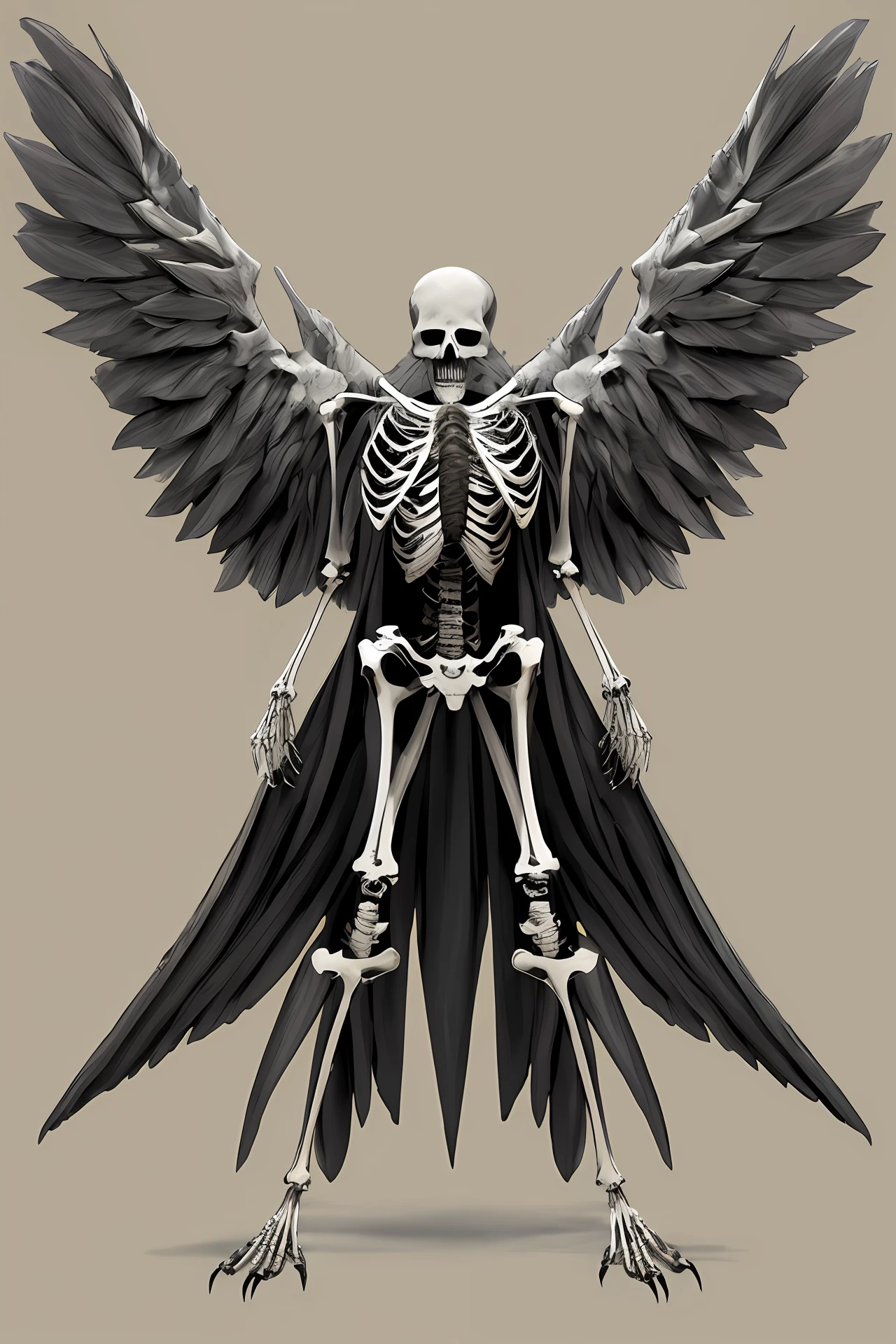 Skeletal wings, rpg , longas