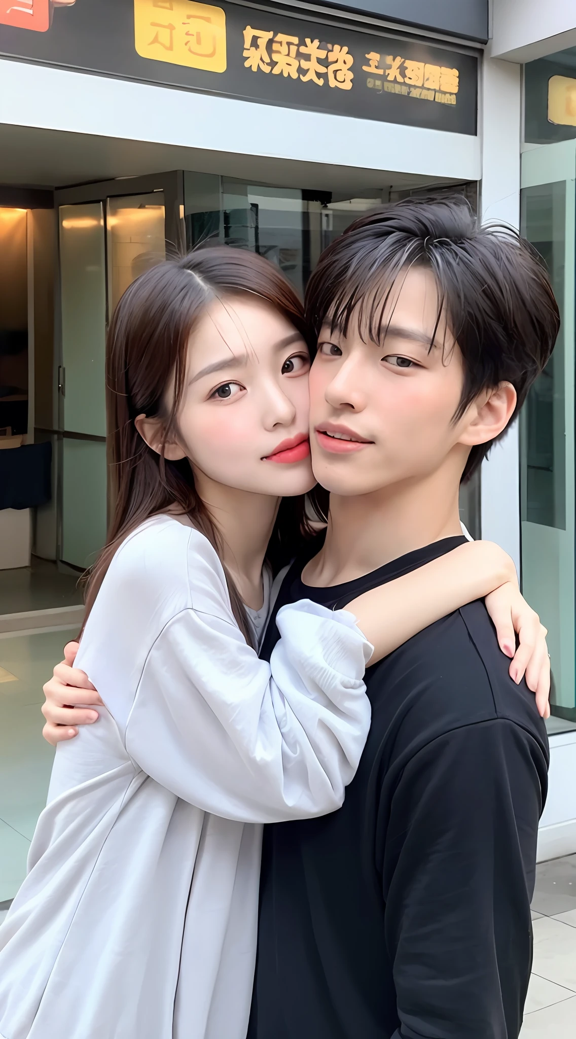 1girls、((((1boy)))) Transaction service、kissed、