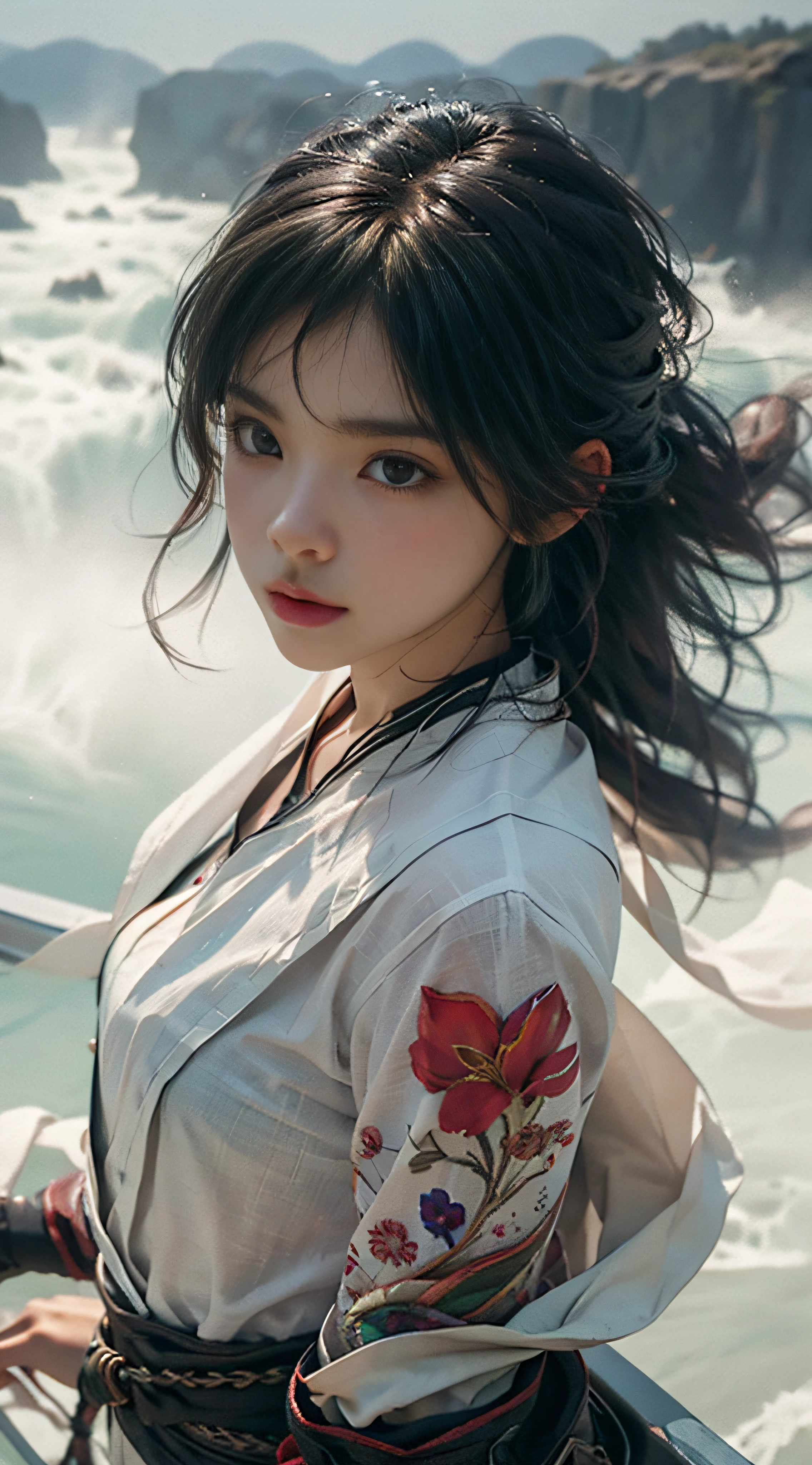 (from above: 1.2), sharp focus, volumetric fog, 8k UHD, DSLR, high quality, (film grain: 1.4), white skin,