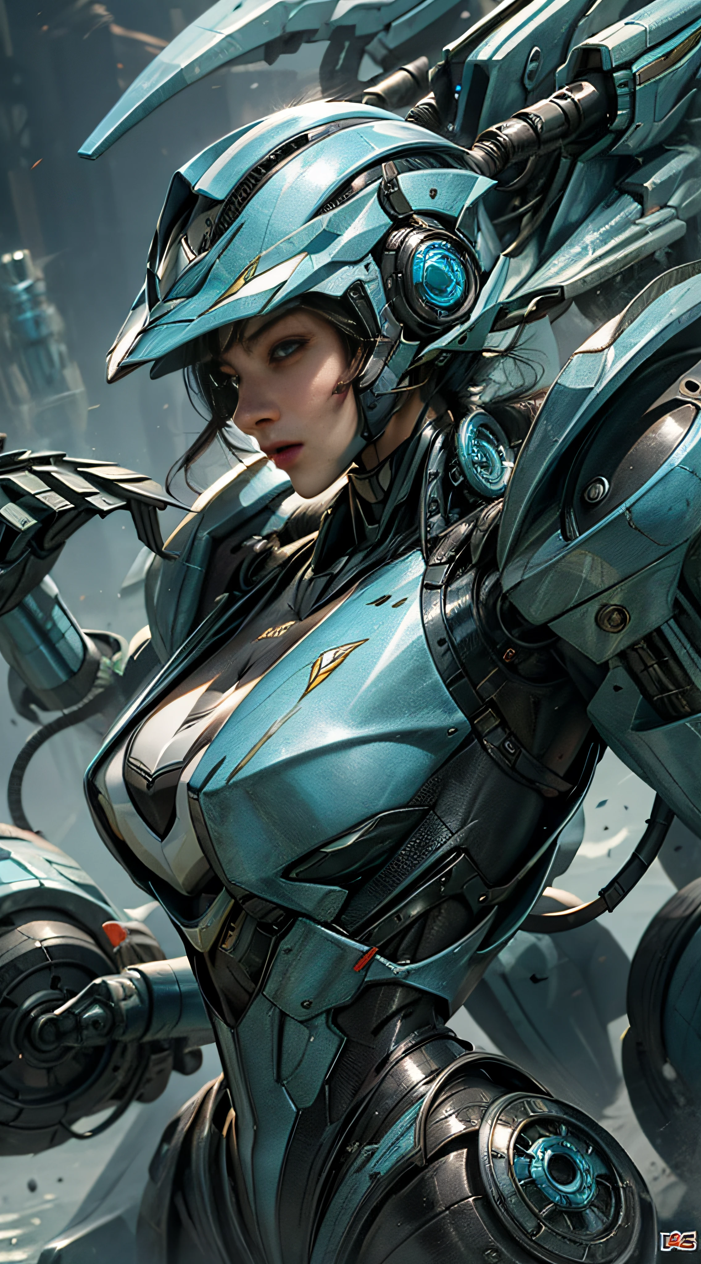 Highest quality, outstanding detail, super high resolution, (fidelity: 1.4), best illustration, favor details, close-up, a mecha girl,