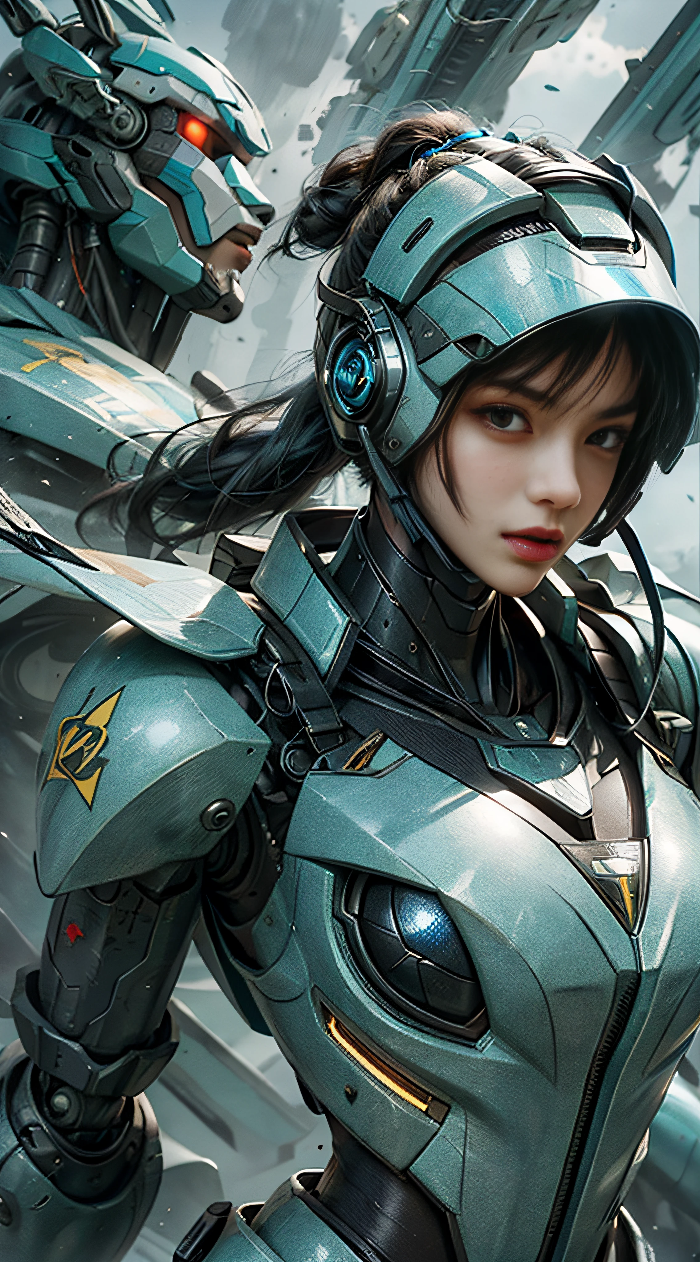 Highest quality, outstanding detail, super high resolution, (fidelity: 1.4), best illustration, favor details, close-up, a mecha girl,