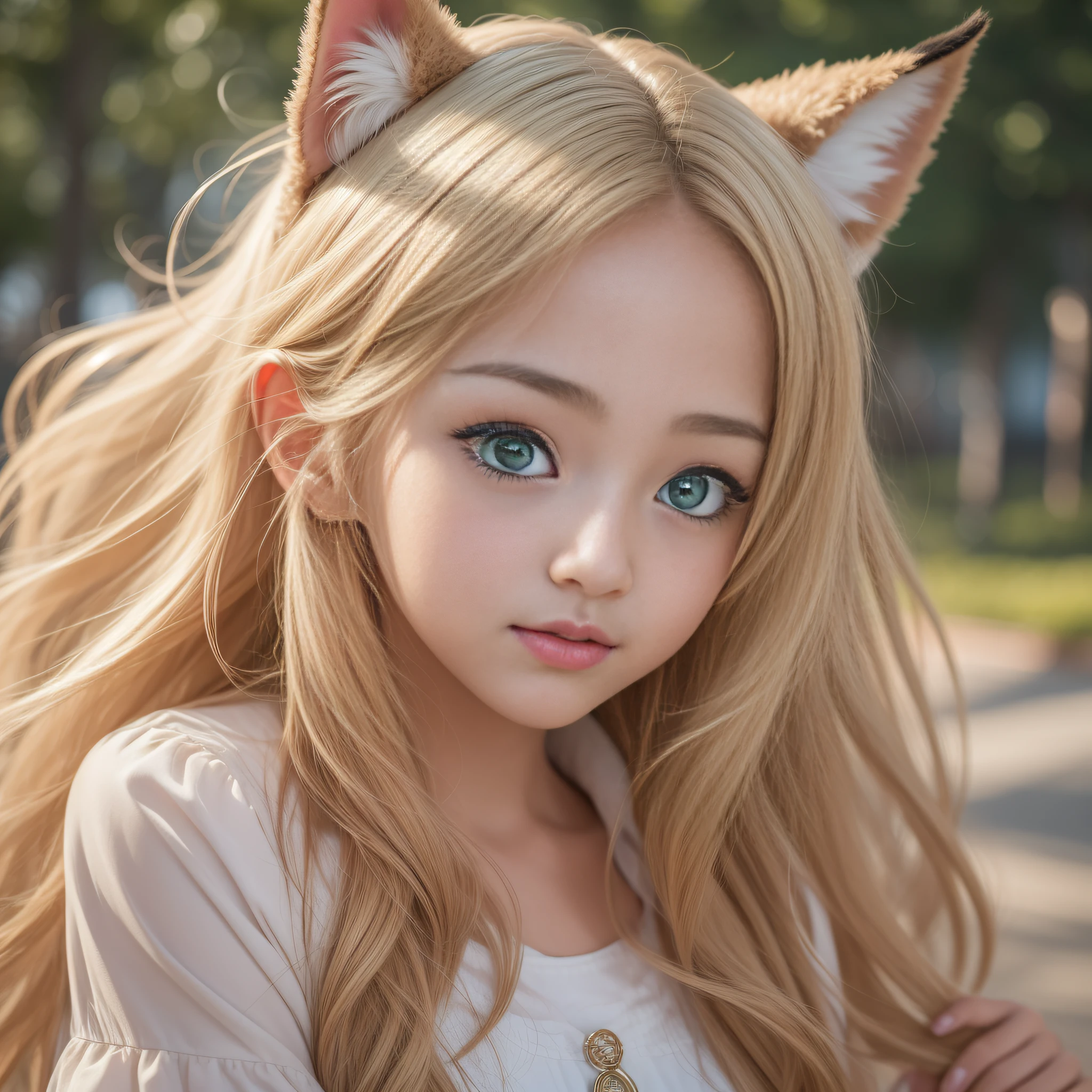 anime girl with a cat hat and green eyes, kawaii realistic portrait, Cute anime face, cute natural anime face, extremely cute anime girl face, pretty anime face, ahegao face, detailed anime soft face, Anime visuals of cute girls, large cute anime eyes, kawaii anime manga style, perfect anime face, shikamimi, cute kawaii girl, cute anime style