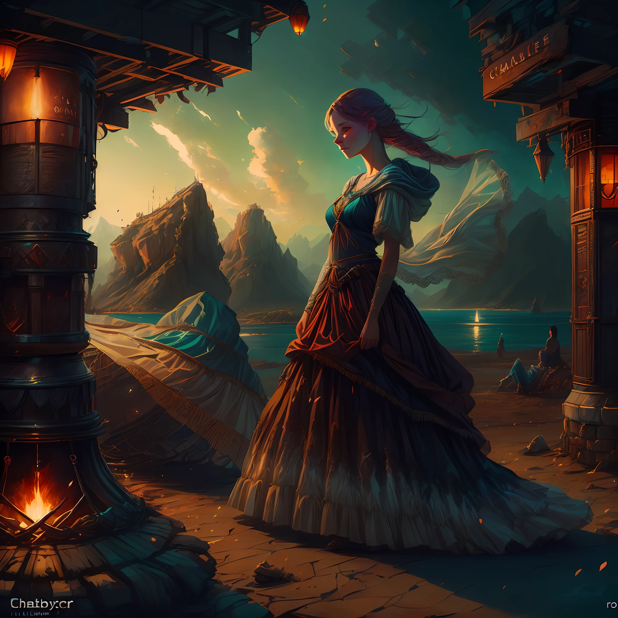 full length body shot,(((ultra warm bright pastel colors))), orange pink white colors, sharp focus, ultra high contrast, lut, ultra insane high resolution intricate textures, texture indentation, there is a gorgeous girl standing on sand wind in the hair, (((((Charlie Bowater, art by Alena Aenami, art by Albert Bierstadt, art by Carne Griffiths))))), luminism, light placement art, octane render, ultra intricately detailed, ultra maximalism, romanticism, 2.5D Parallax Effect, backlight