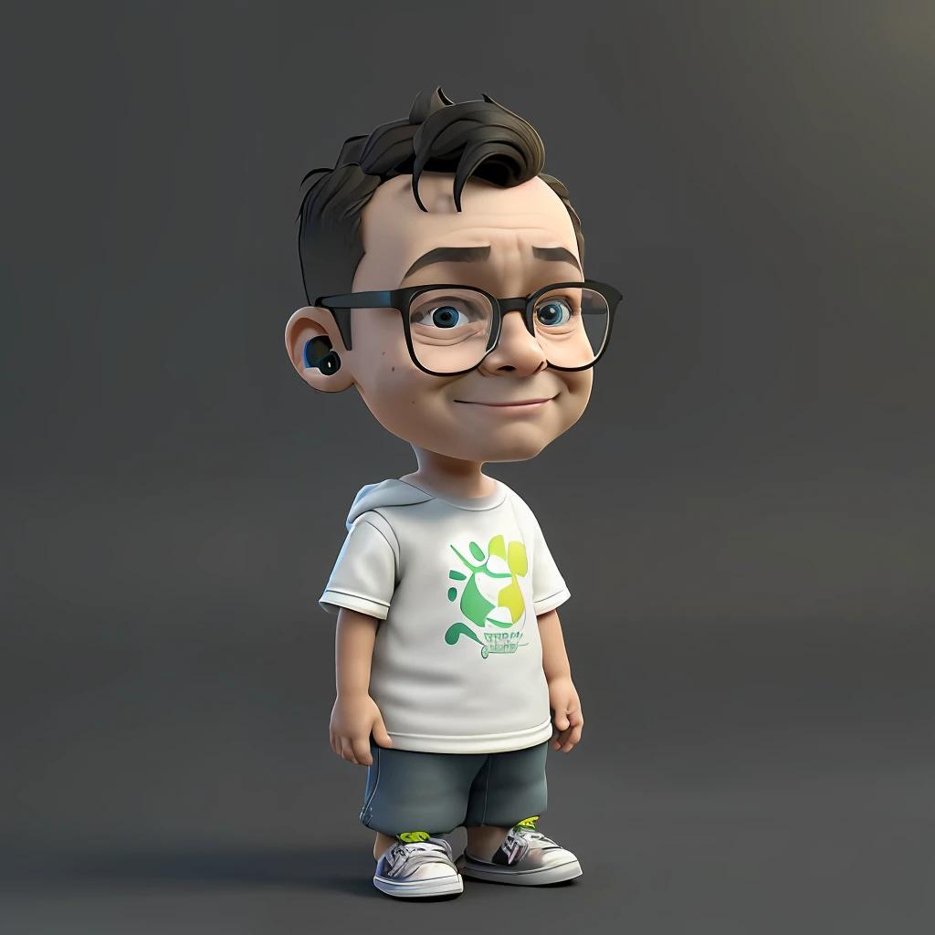 guttonerdvision6, cbzbb, 3 year old boy with glasses, chibi style, personagem, fofo, pequeno, bonito, arte desviante, trending artstation, arte digital, detalhado, fofo, realista, Humanoid, personagem, tiny, Cinematic sho, cinematic lights, garoto nerd, parece feliz, 3d