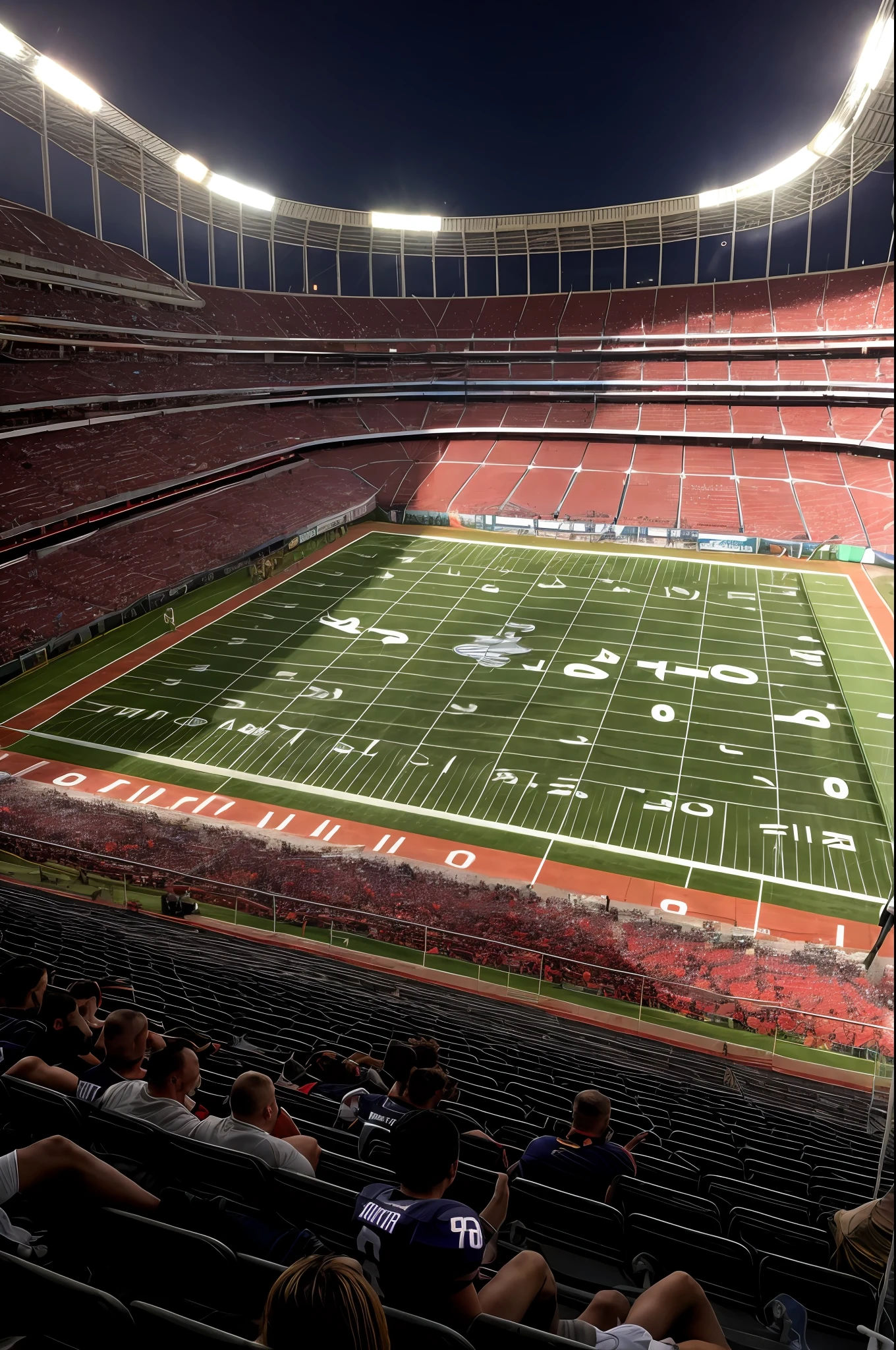 Football player in stadium