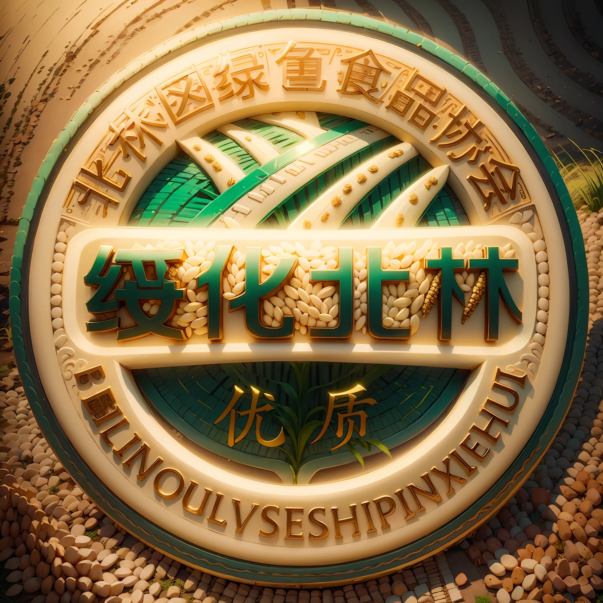sign,Company logo,sign,IvoryGoldAI,rice paddy,Rice,aqua,soybean,corn,grain,Rice fields,rice,field,Cold black soil