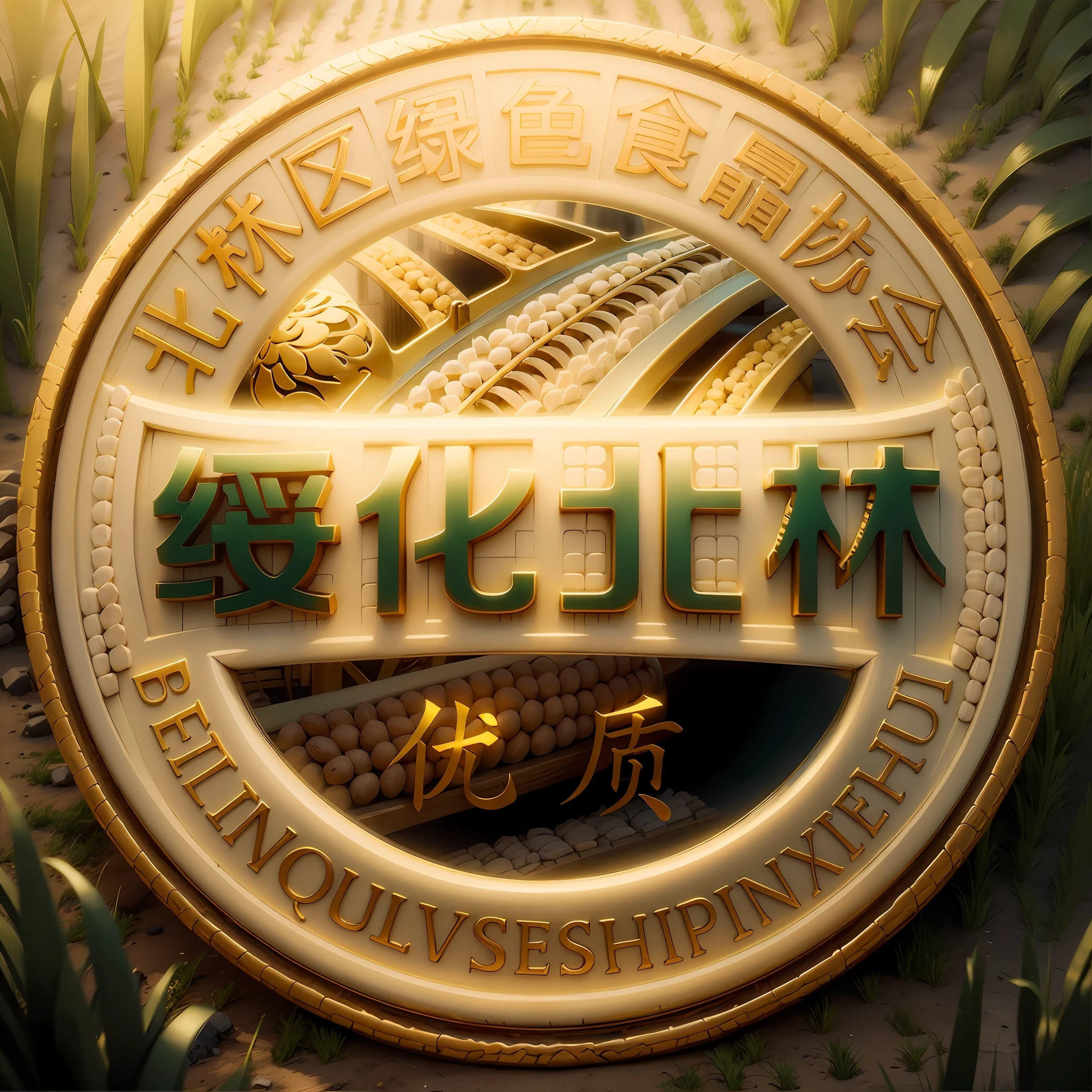 sign,Company logo,sign,IvoryGoldAI,rice paddy,Rice,aqua,soybean,corn,grain,Rice fields,Rice,field,Cold black soil,farmland