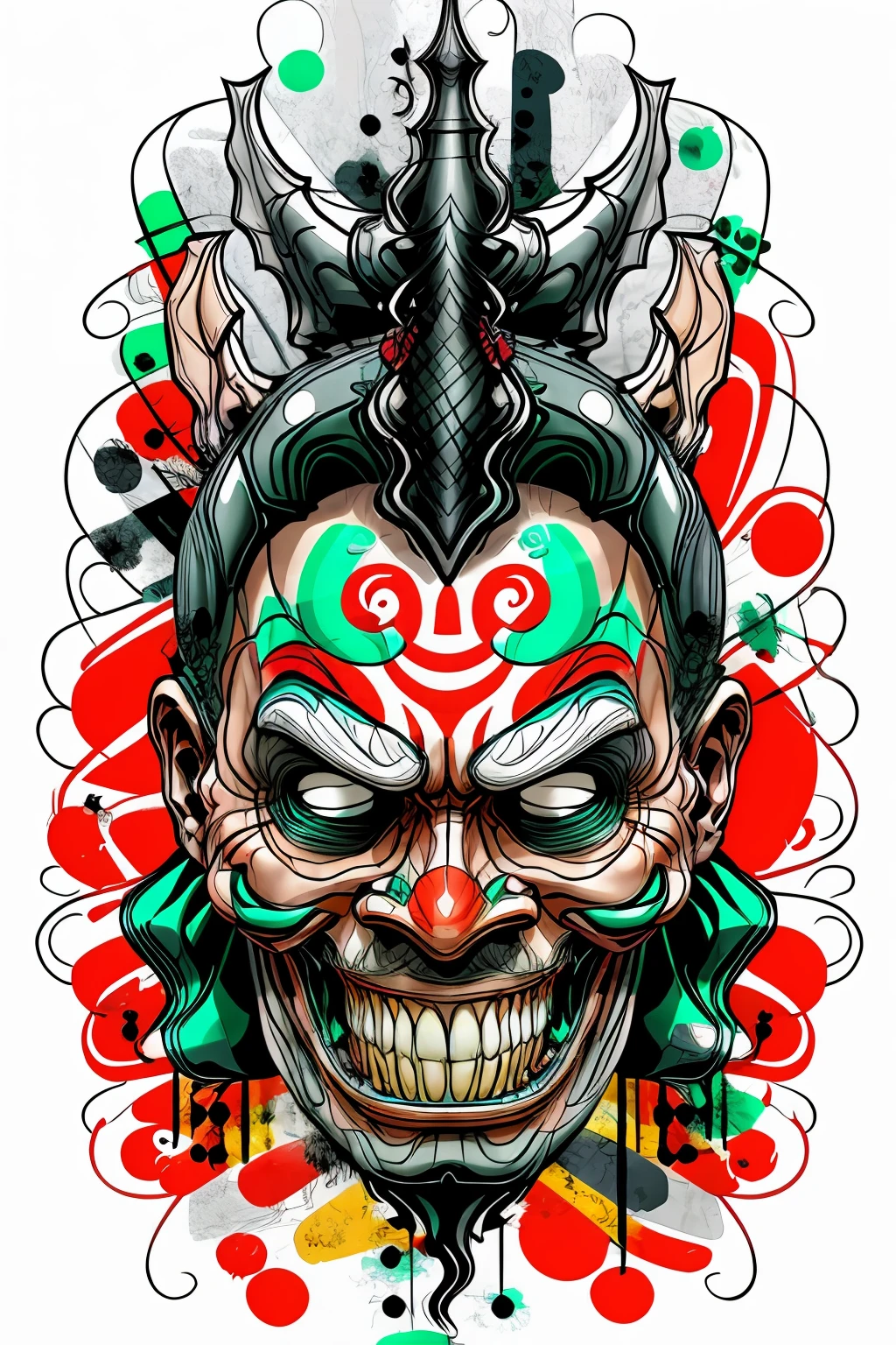 guttonerdvision6, Coringa no estilo de 0mib, ilustrador, obra-prima, alta qualidade, 8k, Highresolution, alto detalhamento, sorriso