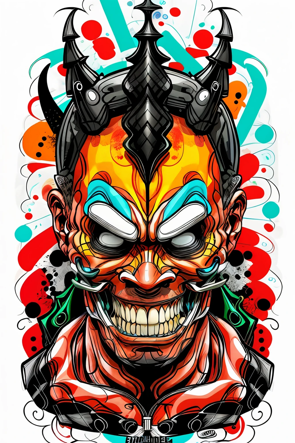 guttonerdvision6, Coringa no estilo de 0mib, ilustrador, obra-prima, alta qualidade, 8k, Highresolution, alto detalhamento, sorriso