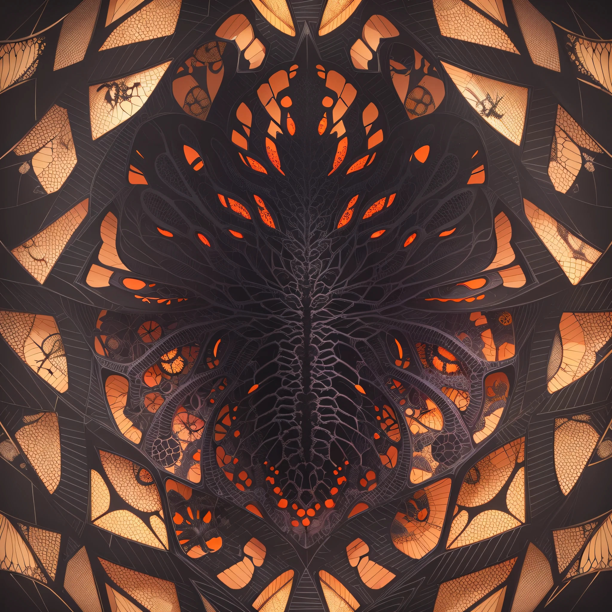 Creepy Crawlers": A detailed illustration showcasing a variety of creepy crawlies associated with Halloween, such as spiders, snakes, and insects, arranged in a captivating pattern for a t-shirt design with a touch of darkness, Ultra realism, color field printing, high detail, UHD, 8k, anatomically correct, cinematic lighting 4d quality --auto --s2