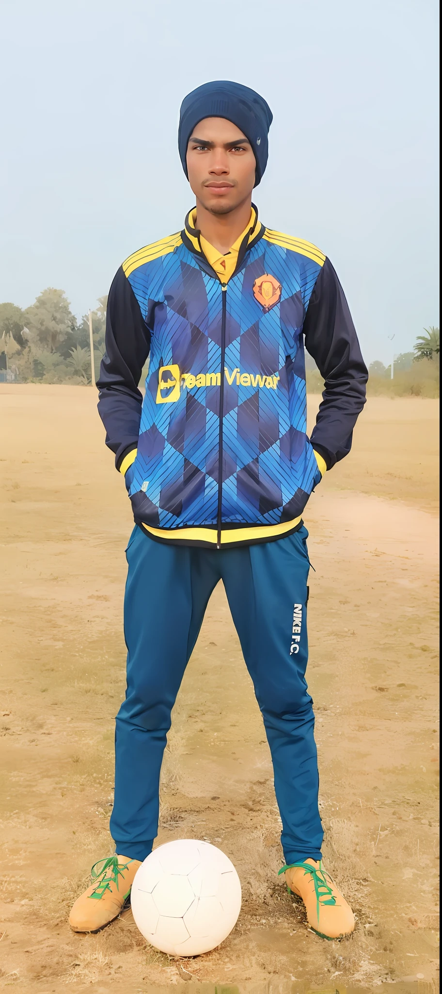 Football player in stadium in man 8k, full body picture, 🤬 🤮 💕 🎀, with a cool pose