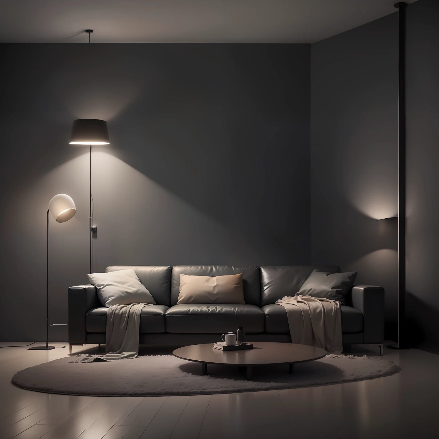 floor lamp with a curved design in a white background, floor lamps, concrete floor lamp, luxury floor lamp, interior lighting, elegant lighting, modern lighting, mood lighting, interior lighting, minimalist lighting, famous designer lamp, futuristic lighting, mood light, bright white accent lighting, modern shapes, steel, wood, concrete --auto
