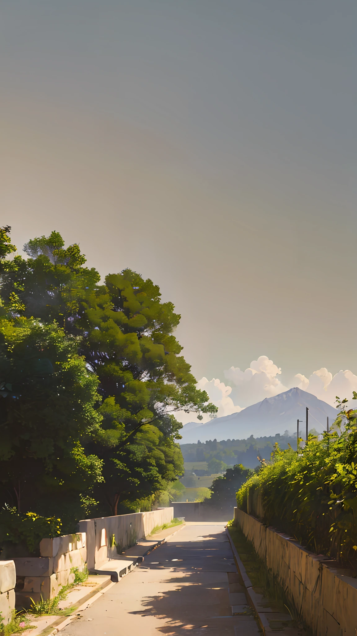 (ultra high res,photorealistic,best quality,photo-realistic),(8k,raw photo,best quality,masterplece),(photon mapping,radiosity,physically-based rendering,automatic white balance),real person,photograph,bridge, building, bush, city, cloud, day, door, fence, field,orest, garden, grass, house, hydrangea, mountain, nature, no_humans, outdoors, path, plant, potted_plant, purple_flower, road, scenery, sky, skyscraper, traditional_media, tree,