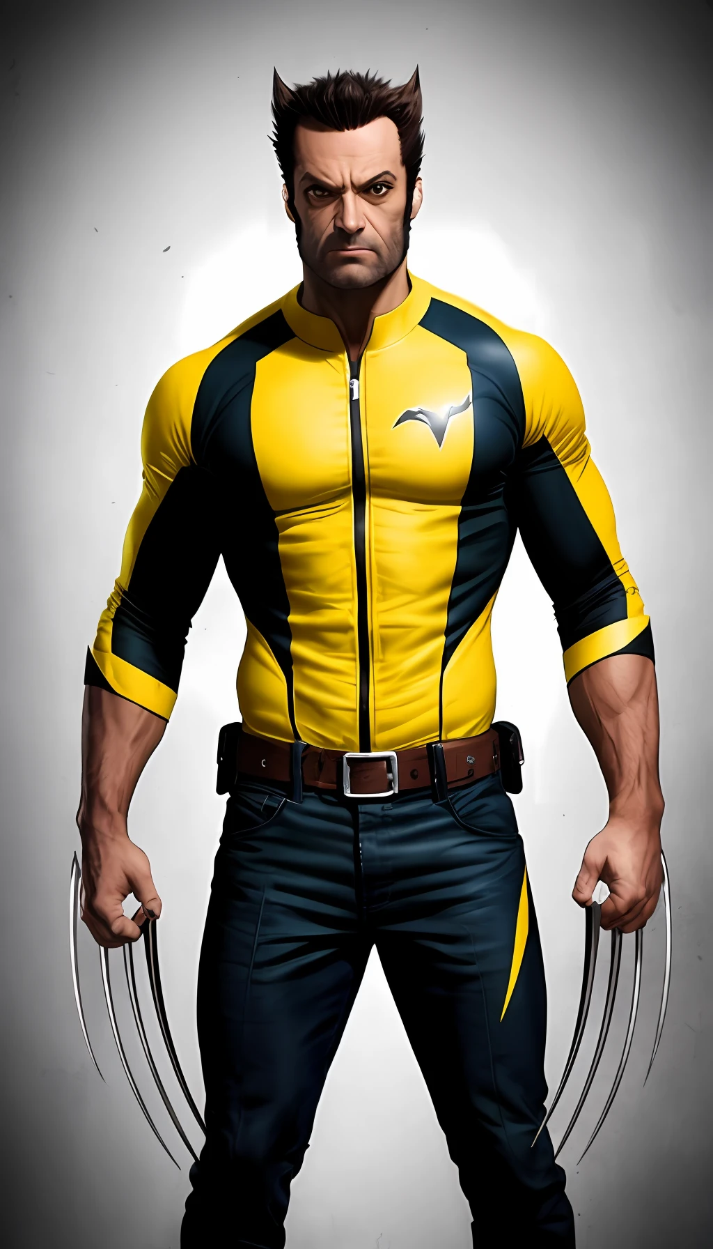 Wolverine amarelo preto uniforme real