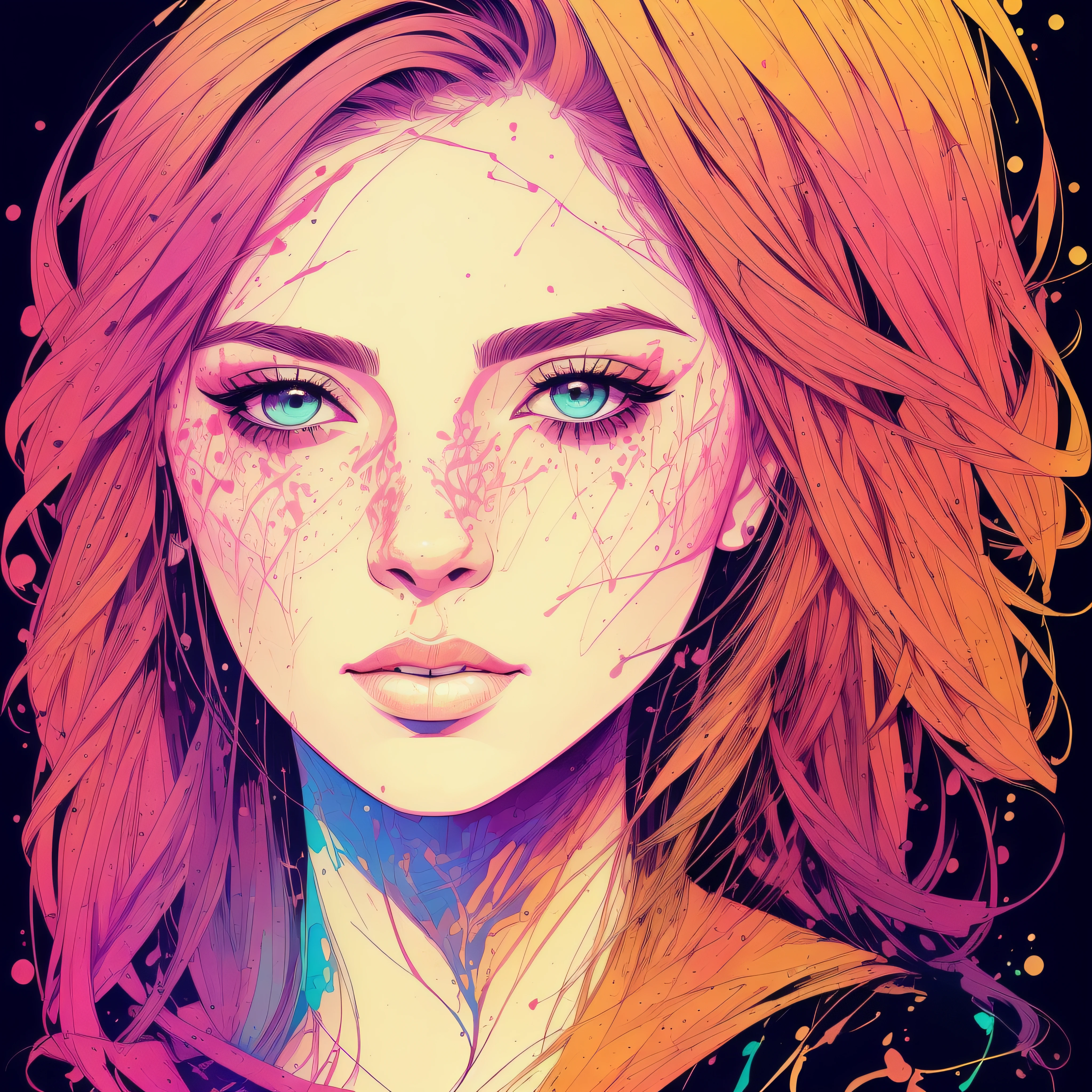 strong warrior princess, centered, key visual, intricate, highly detailed, breathtaking beauty, precise lineart, vibrant, comprehensive cinematic, Carne Griffiths, Conrad Roset, (the most beautiful portrait in the world:1.5) --auto