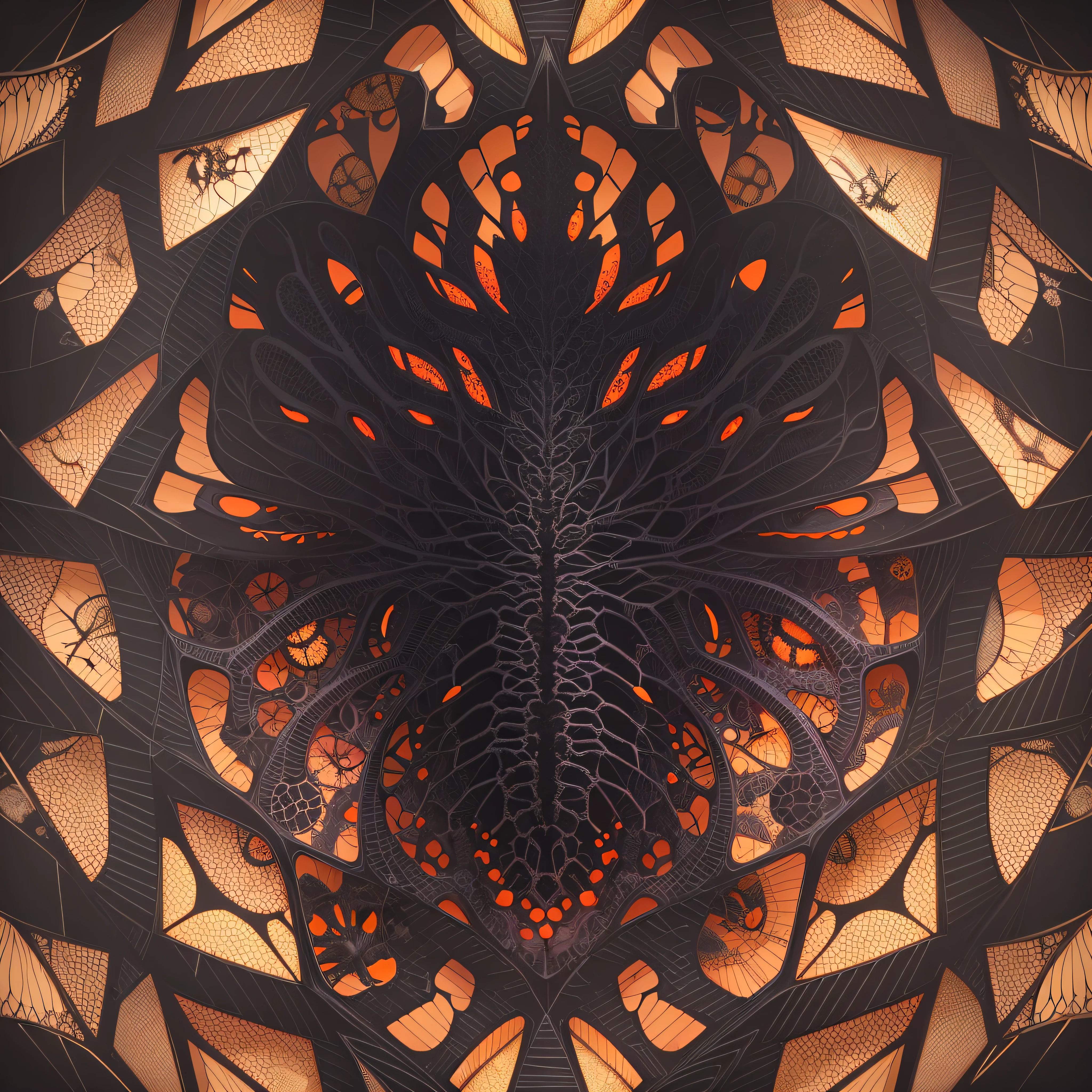 Creepy Crawlers": A detailed illustration showcasing a variety of creepy crawlies associated with Halloween, such as spiders, snakes, and insects, arranged in a captivating pattern for a t-shirt design with a touch of darkness, Ultra realism, color field printing, high detail, UHD, 8k, anatomically correct, cinematic lighting 4d quality --auto --s2